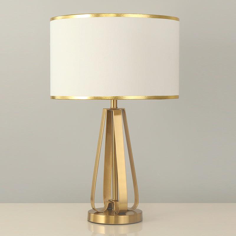Aurelia Luxe Fabric Table Lamp-Neutral Decor