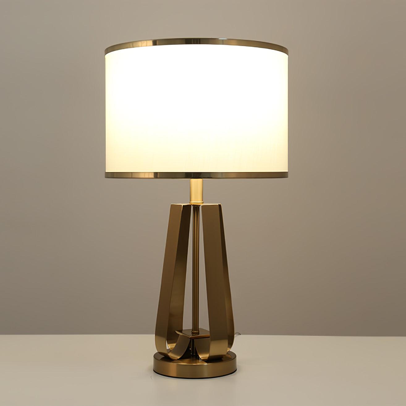 Aurelia Luxe Fabric Table Lamp-Neutral Decor