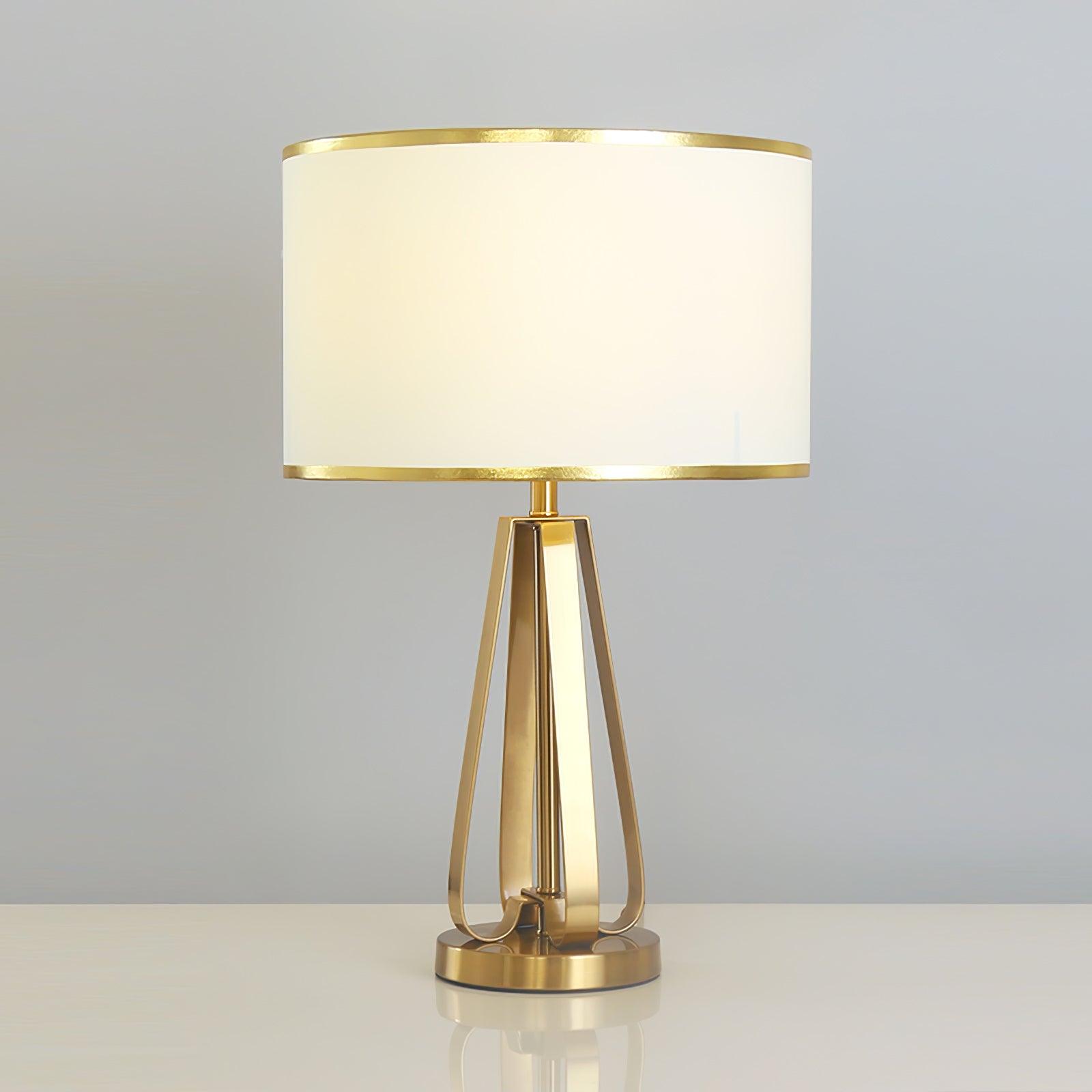 Aurelia Luxe Fabric Table Lamp-Neutral Decor