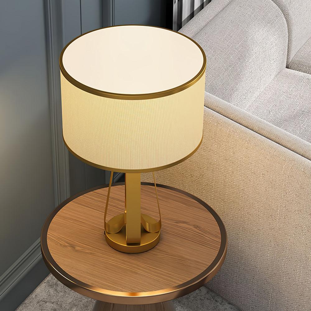 Aurelia Luxe Fabric Table Lamp-Neutral Decor