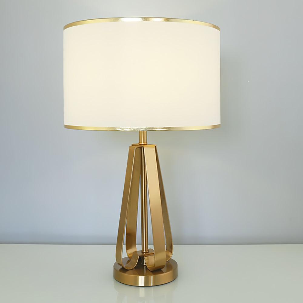 Aurelia Luxe Fabric Table Lamp-Neutral Decor