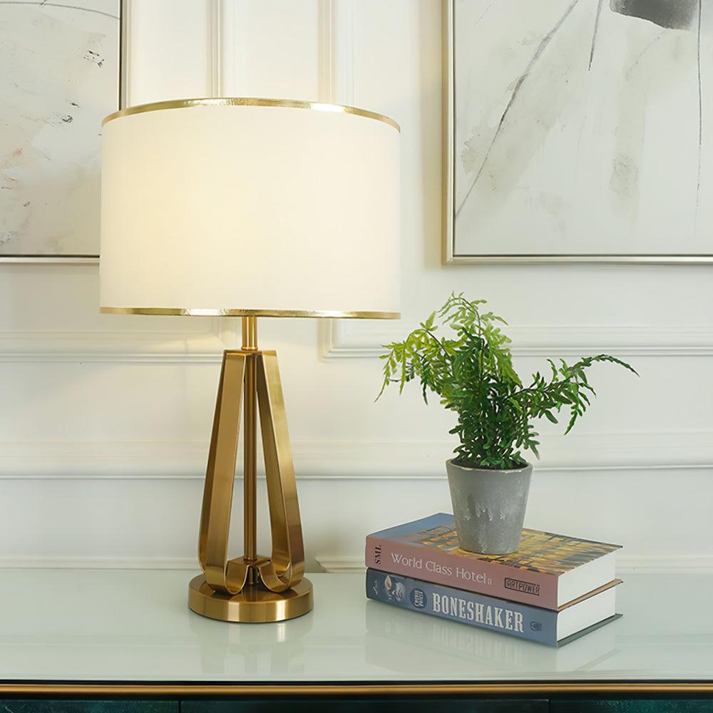 Aurelia Luxe Fabric Table Lamp-Neutral Decor