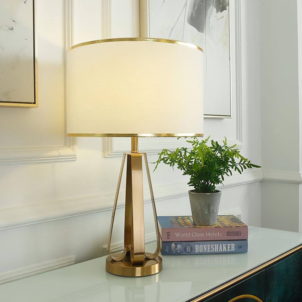 Aurelia Luxe Fabric Table Lamp-Neutral Decor