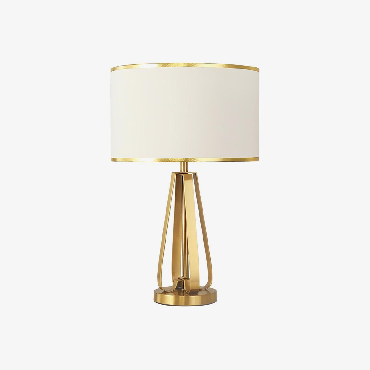 Aurelia Luxe Fabric Table Lamp-Neutral Decor