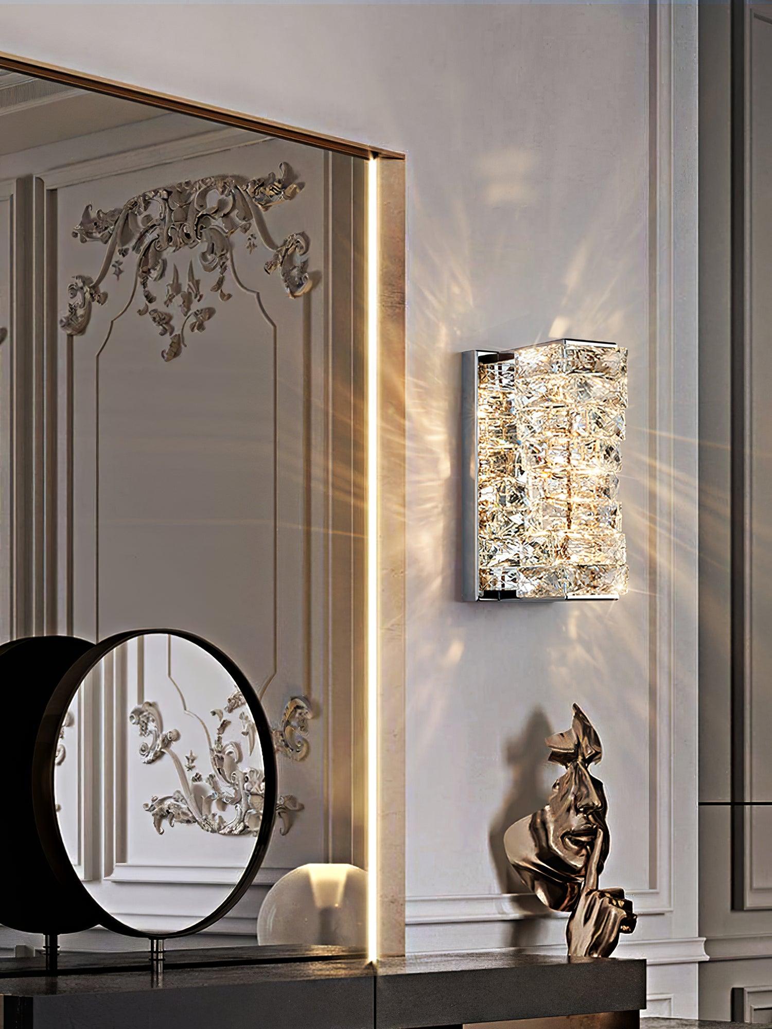 Ilvelia Postmodern Luxury Crystal Wall Light-Neutral Decor