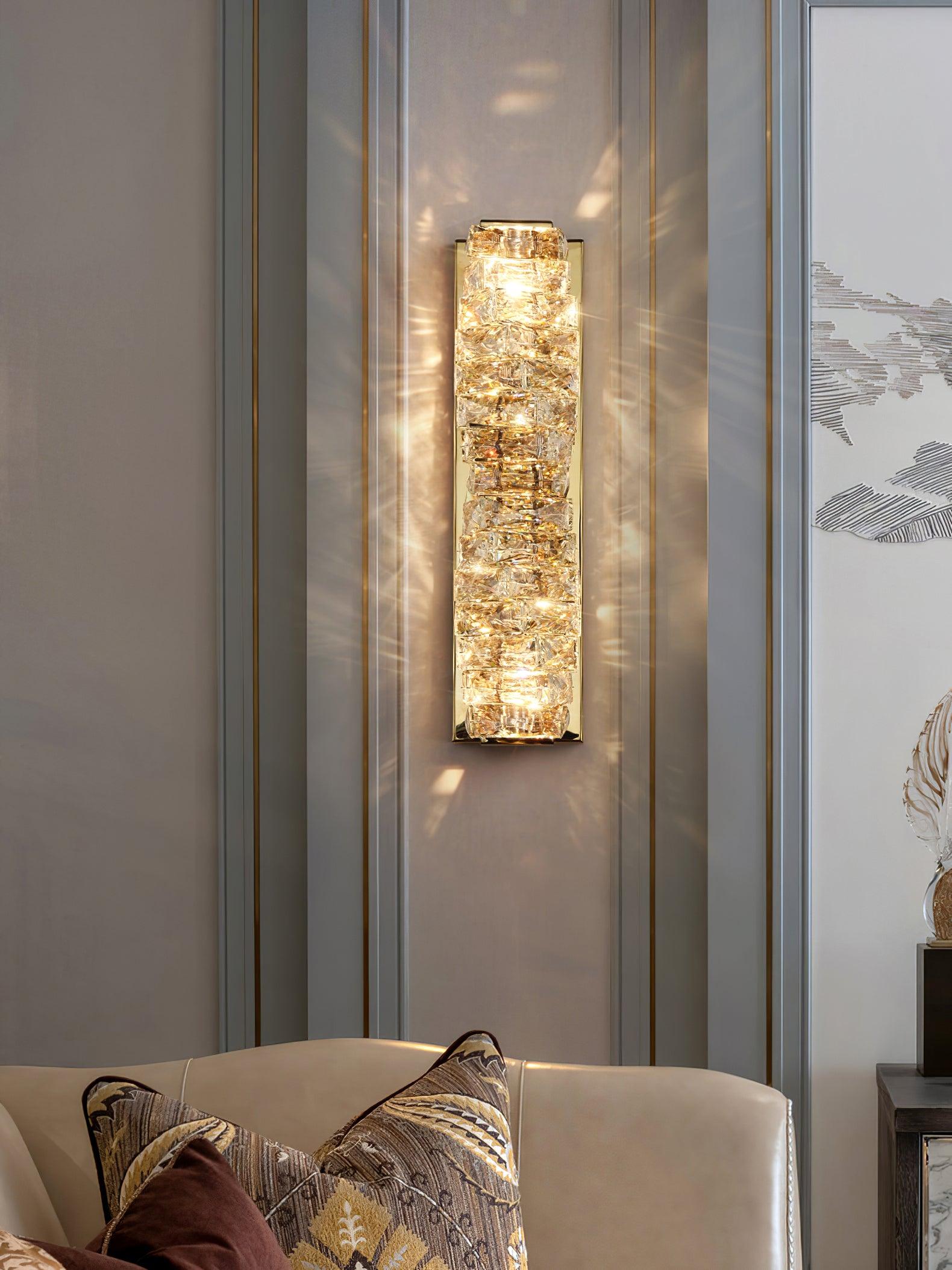 Ilvelia Postmodern Luxury Crystal Wall Light-Neutral Decor