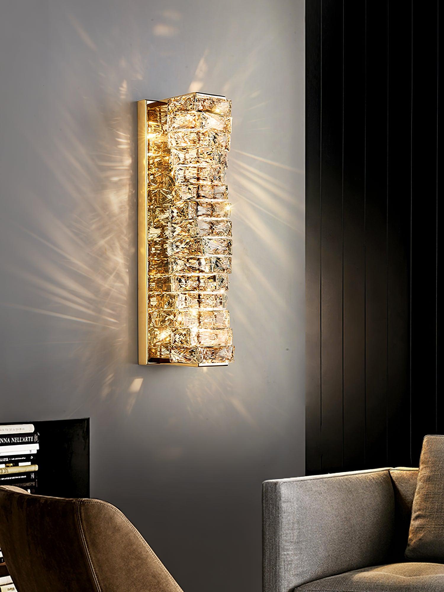 Ilvelia Postmodern Luxury Crystal Wall Light-Neutral Decor