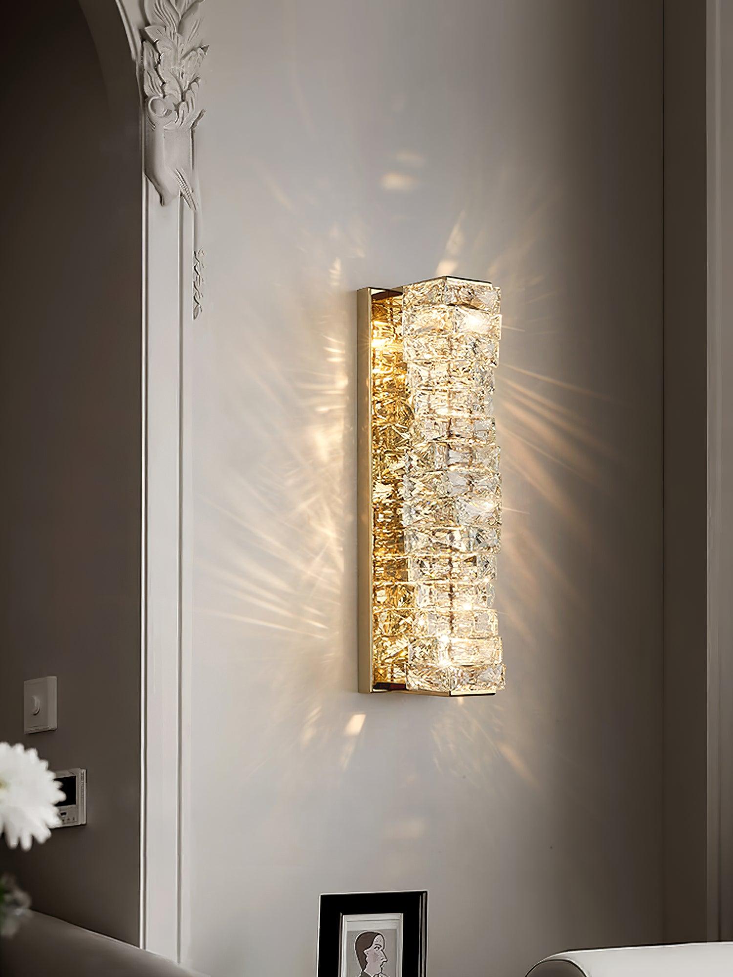 Ilvelia Postmodern Luxury Crystal Wall Light-Neutral Decor