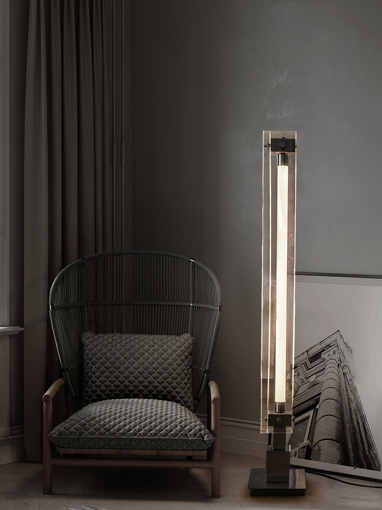 Avthaaril Architectural Acrylic Floor Lamp-Neutral Decor
