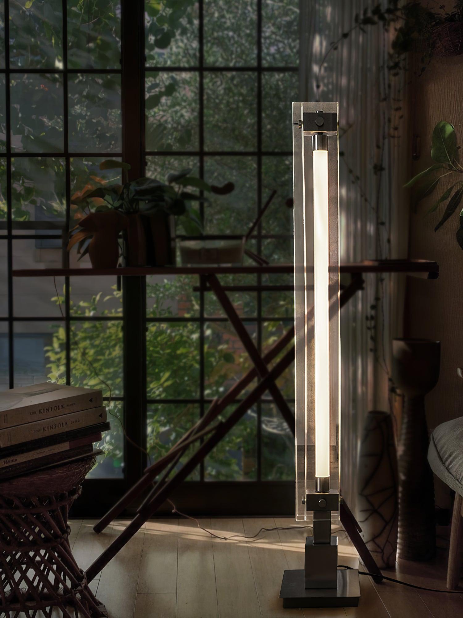 Avthaaril Architectural Acrylic Floor Lamp-Neutral Decor