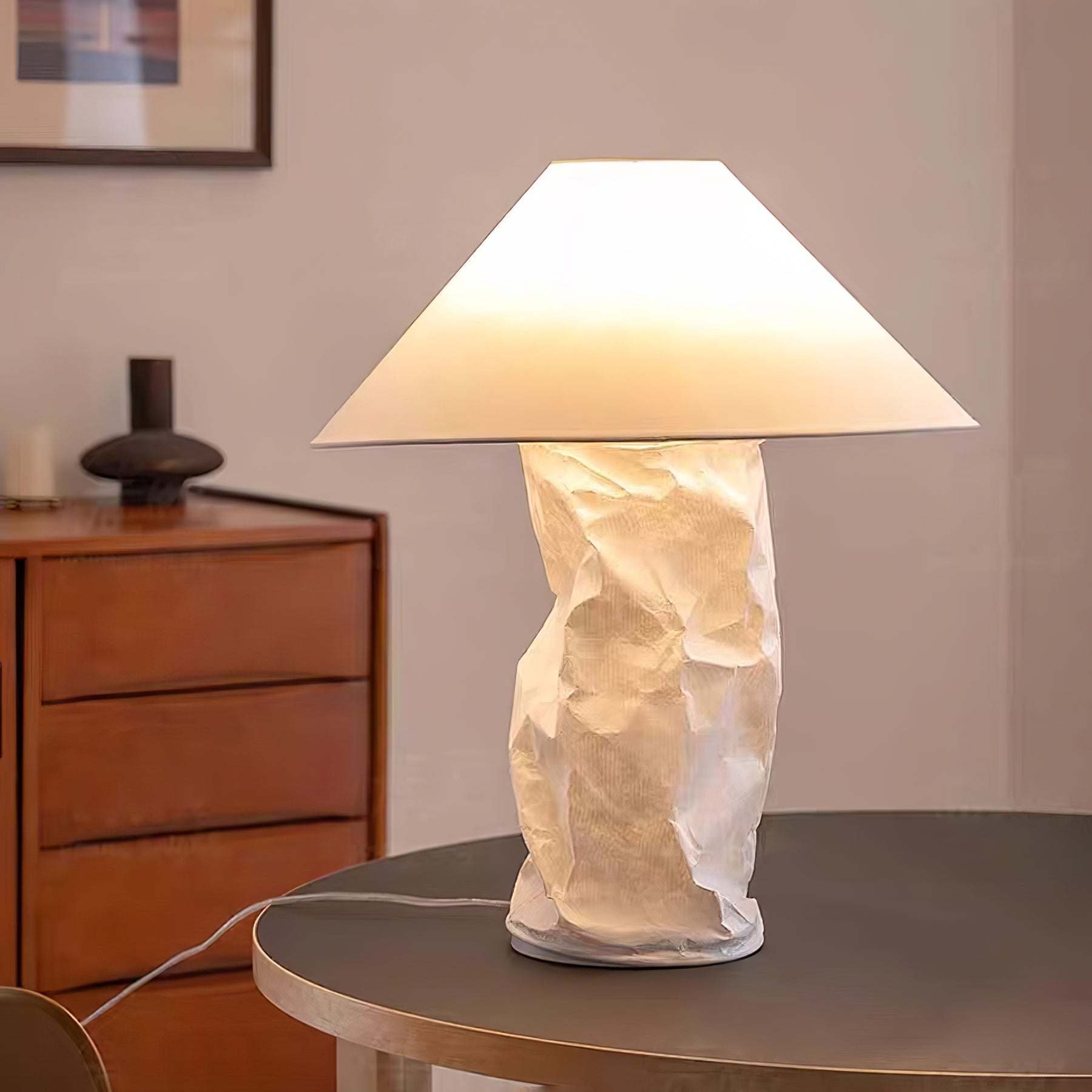 Lalemu Paper Artistic Table Lamp-Neutral Decor