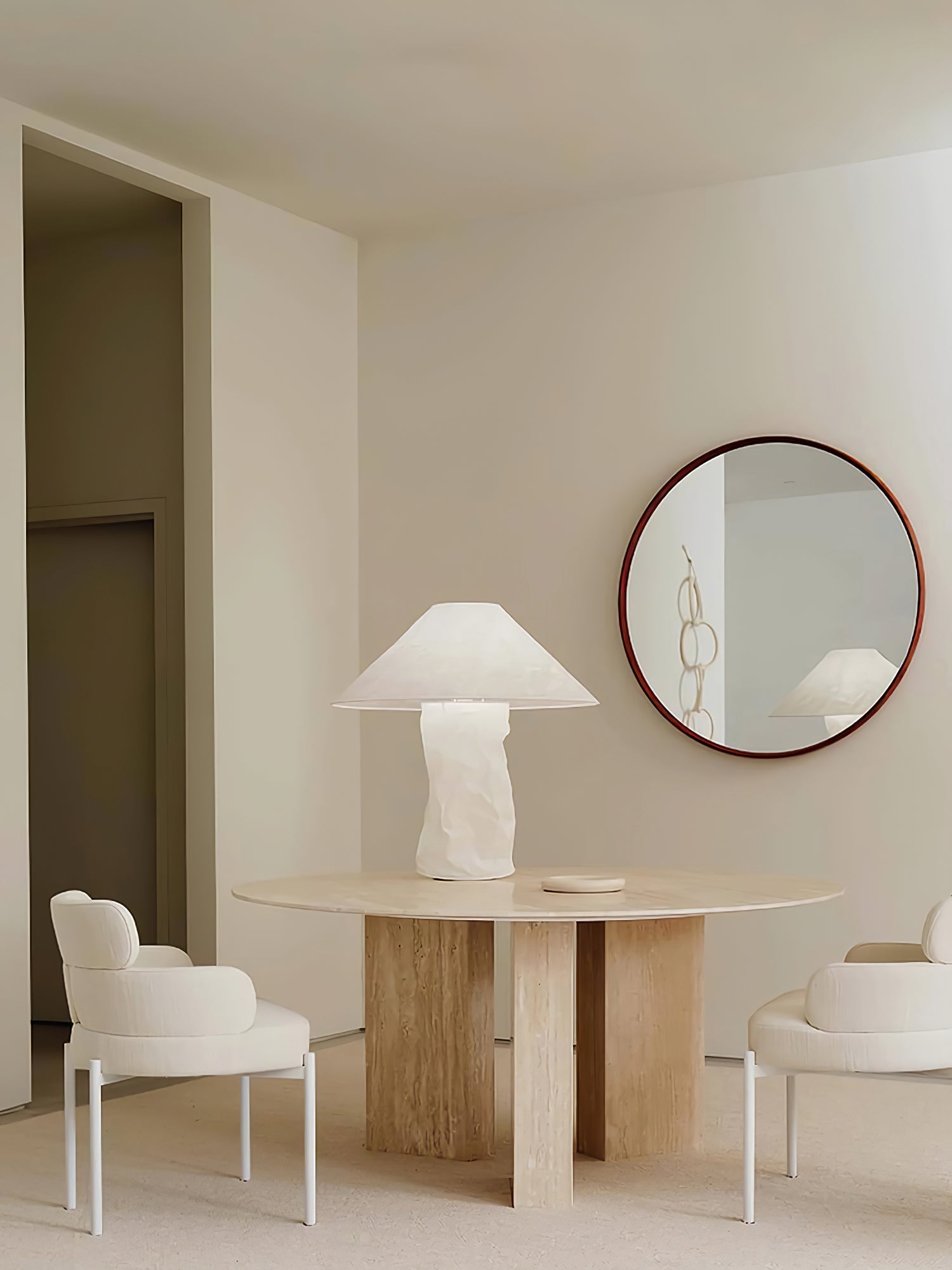Lalemu Paper Artistic Table Lamp-Neutral Decor