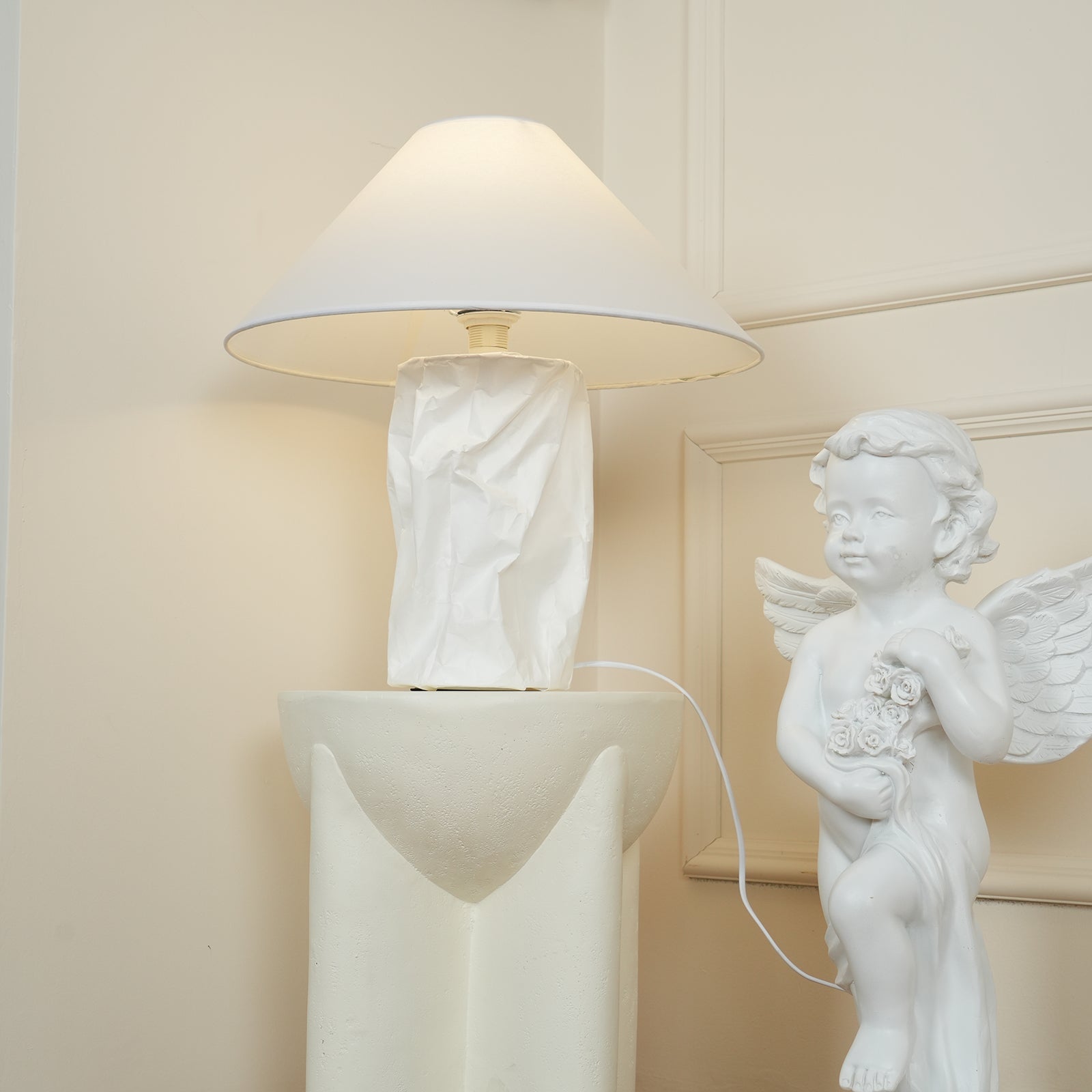 Lalemu Paper Artistic Table Lamp-Neutral Decor