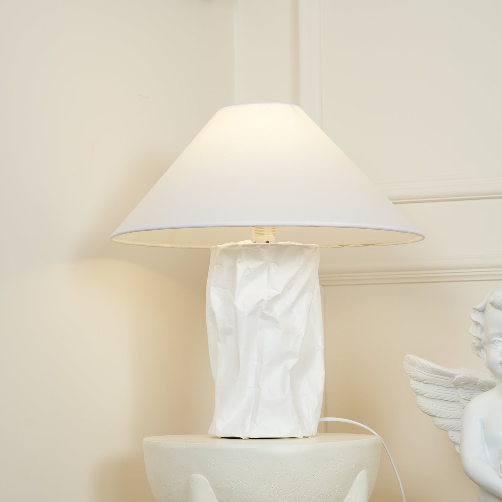 Lalemu Paper Artistic Table Lamp-Neutral Decor