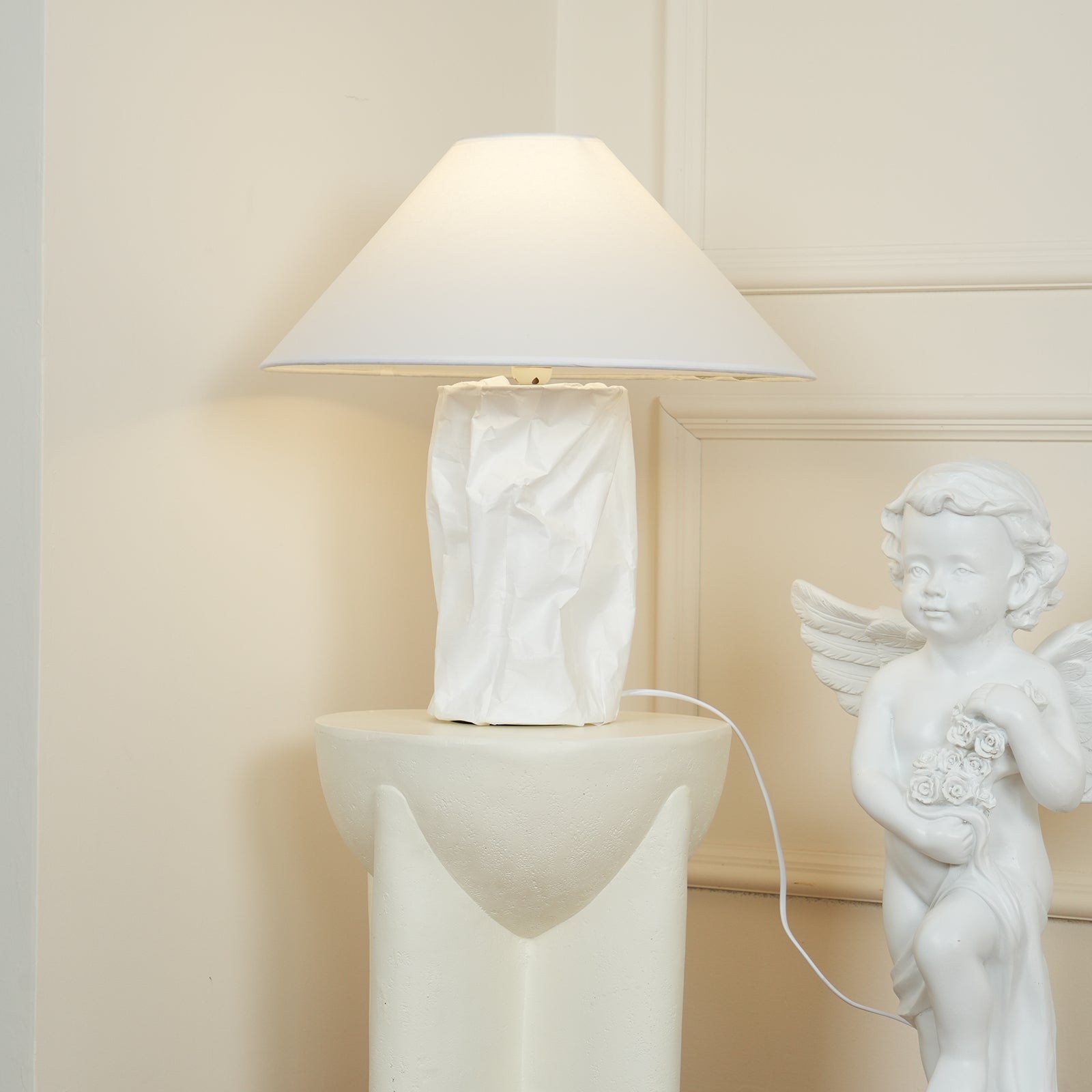 Lalemu Paper Artistic Table Lamp-Neutral Decor
