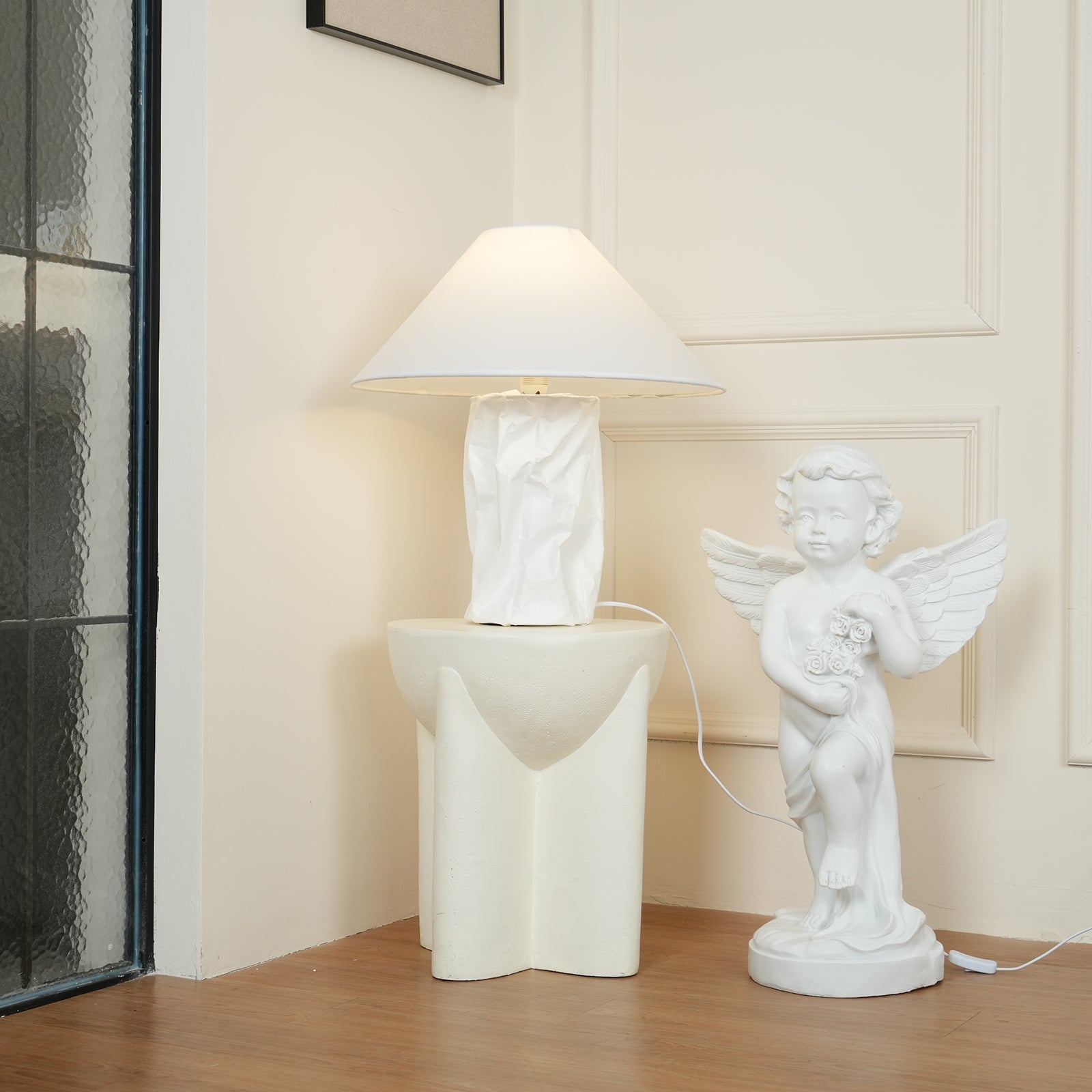 Lalemu Paper Artistic Table Lamp-Neutral Decor