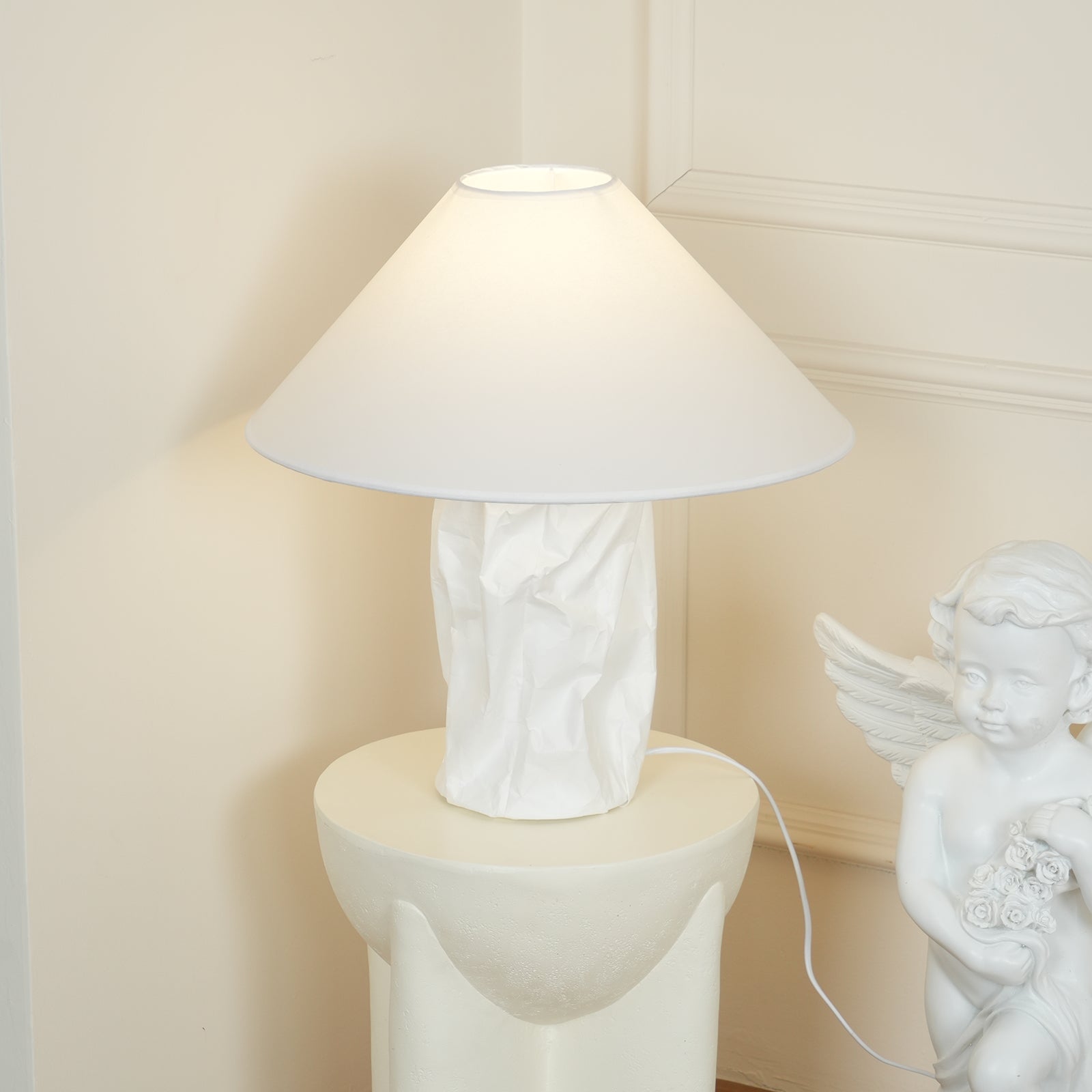 Lalemu Paper Artistic Table Lamp-Neutral Decor