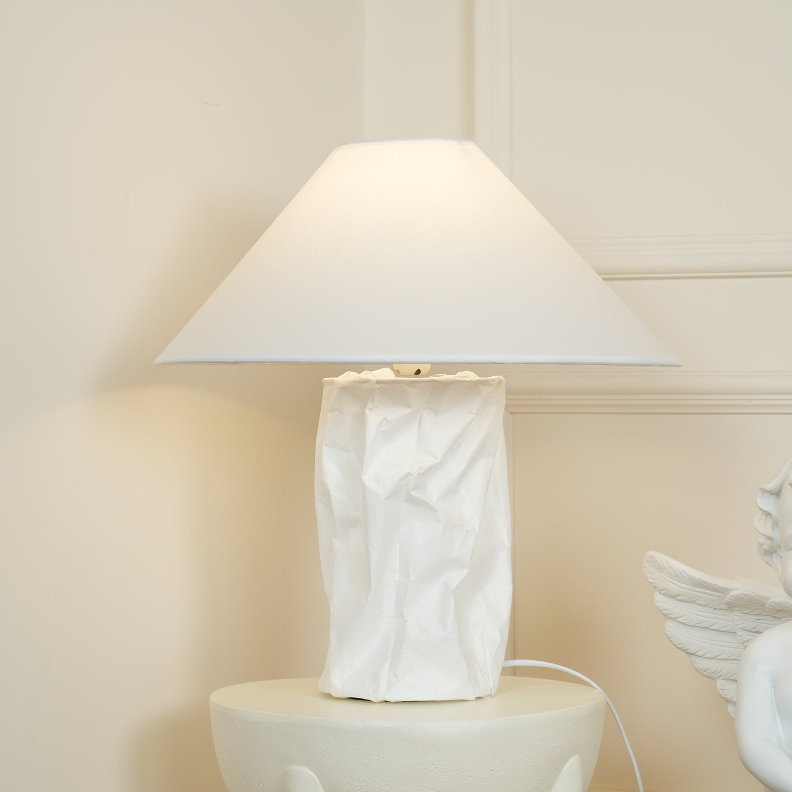 Lalemu Paper Artistic Table Lamp-Neutral Decor