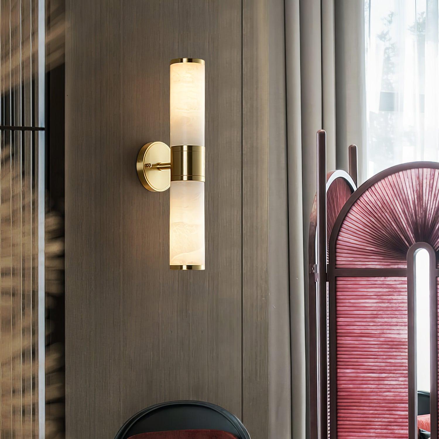 Tira Minimalist Alabaster Wall Lamp-Neutral Decor