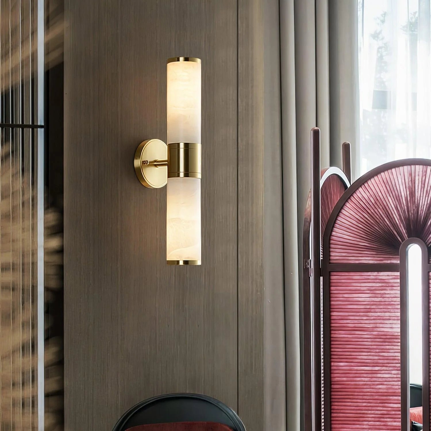 Tira Minimalist Alabaster Wall Lamp-Neutral Decor