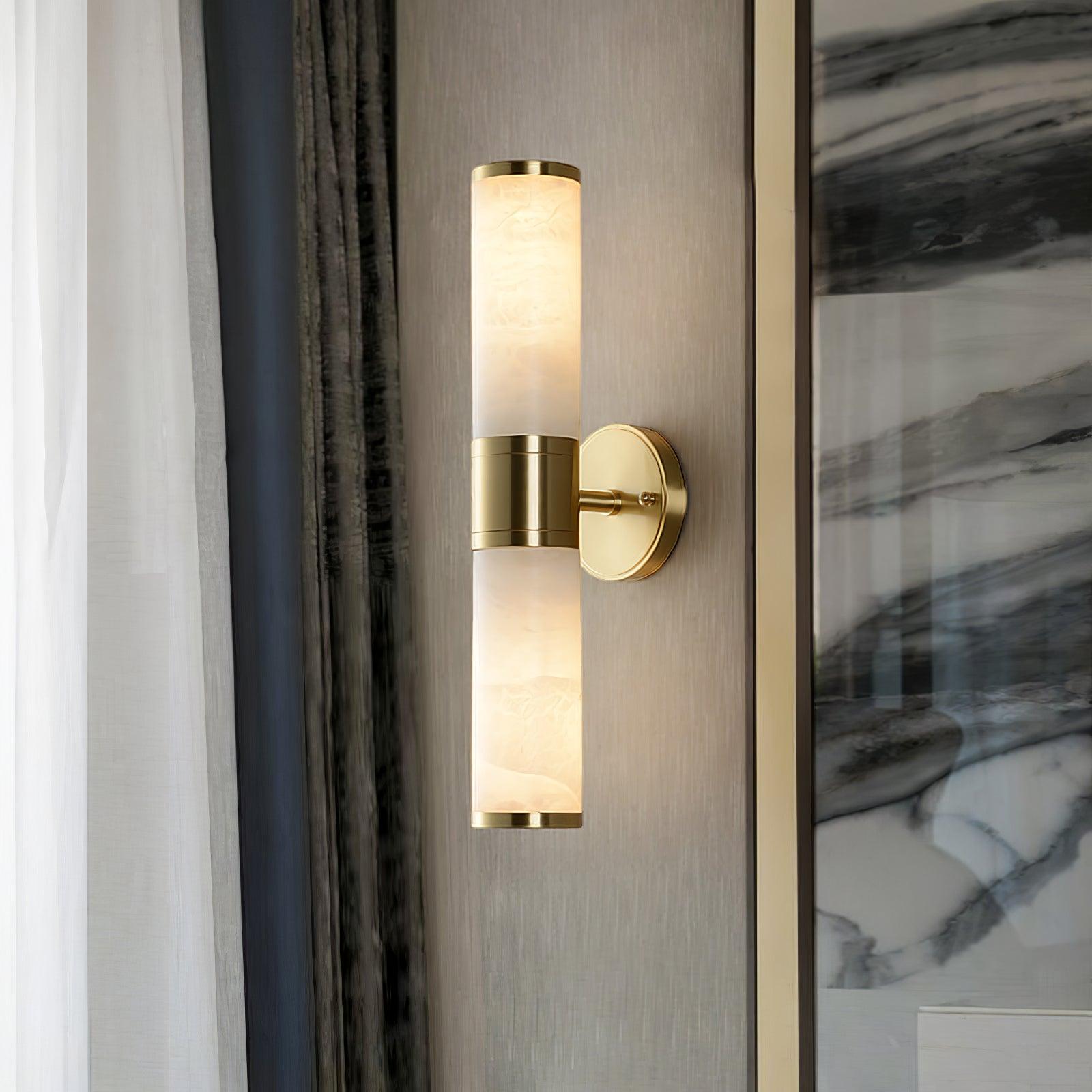 Tira Minimalist Alabaster Wall Lamp-Neutral Decor