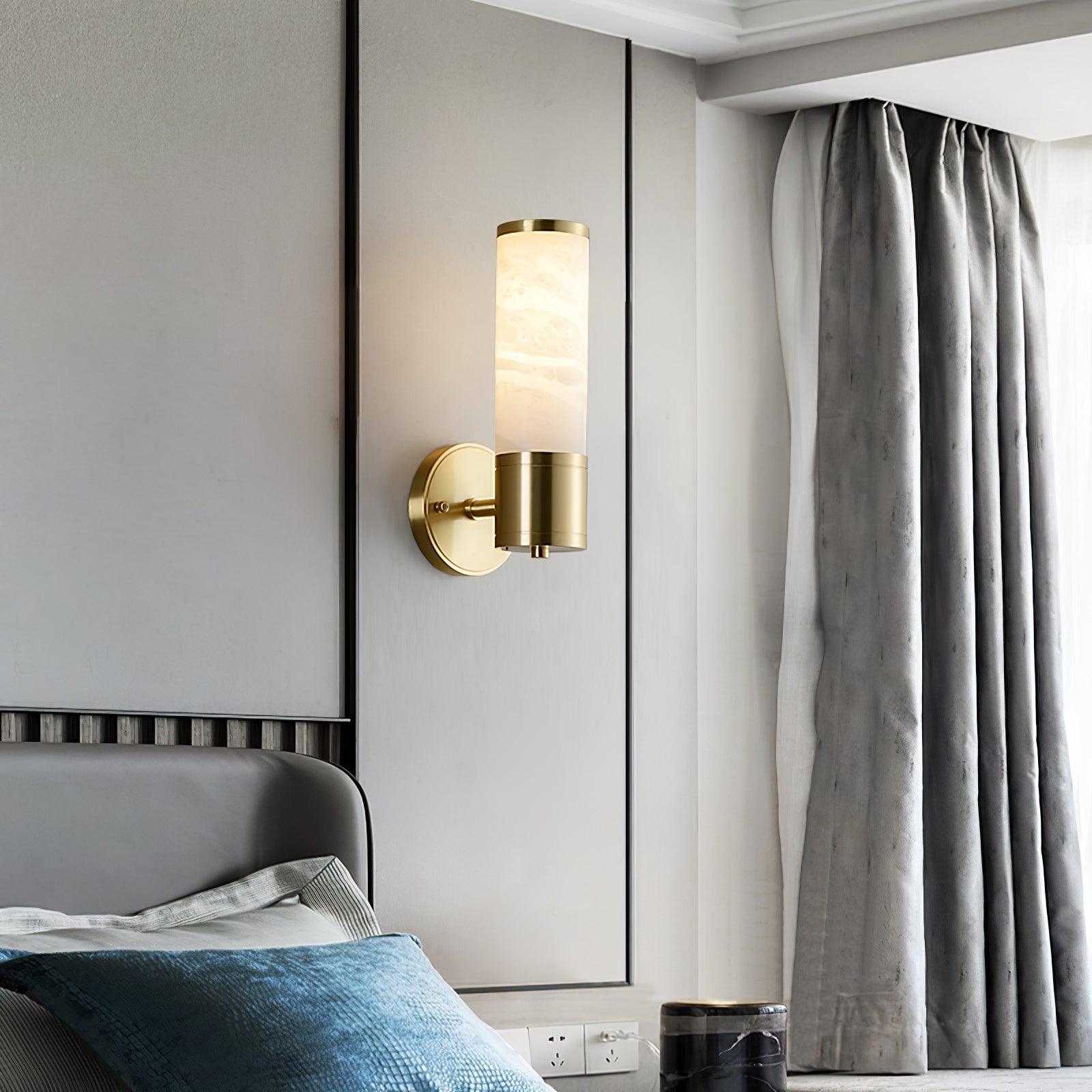 Tira Minimalist Alabaster Wall Lamp-Neutral Decor