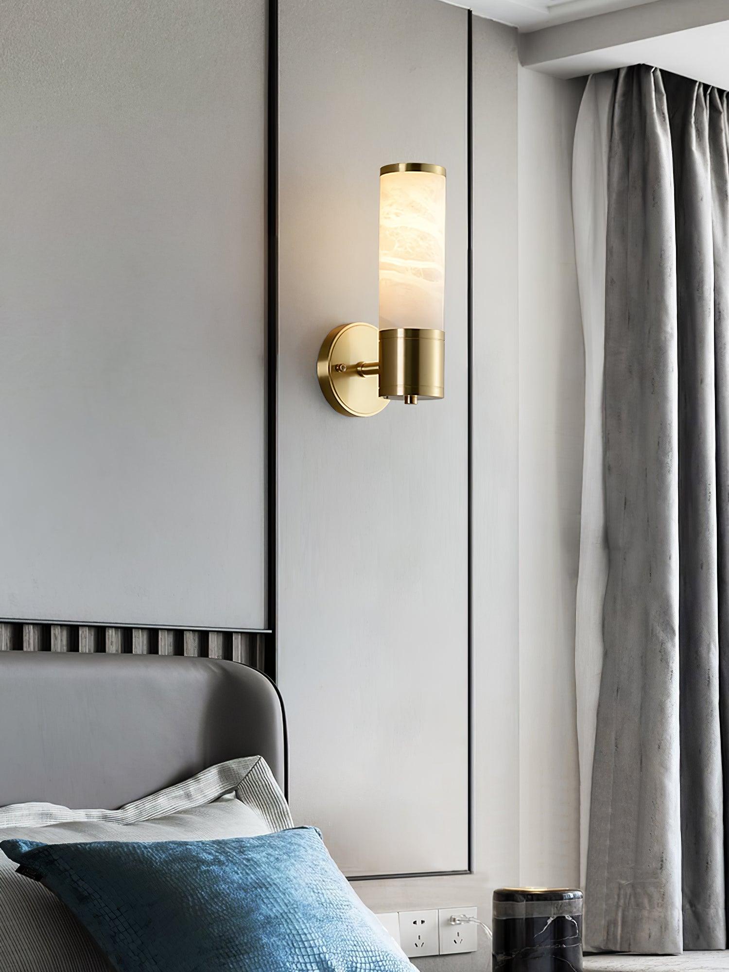 Tira Minimalist Alabaster Wall Lamp-Neutral Decor