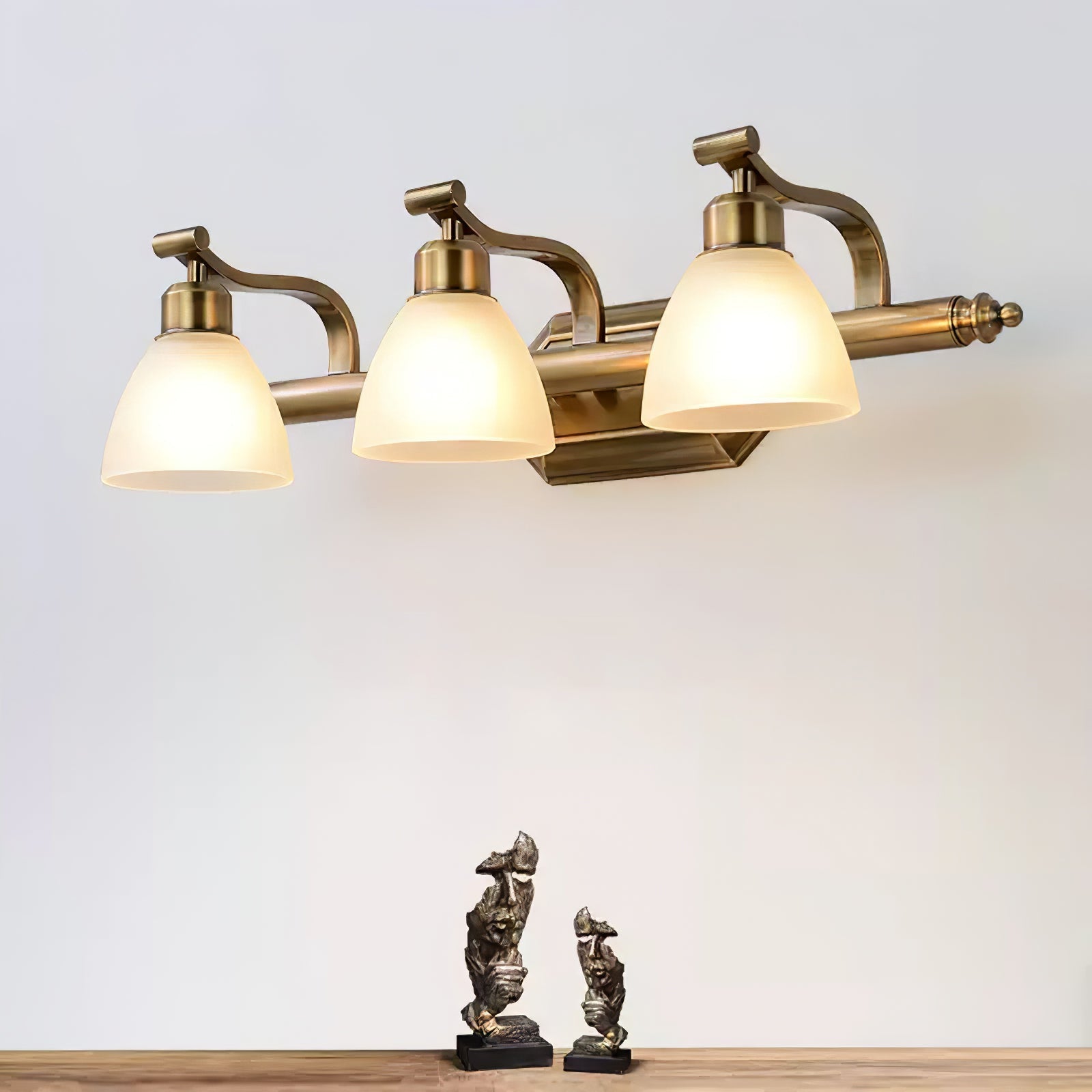 Colaeus Classic Art Bath Glass Wall Light-Neutral Decor