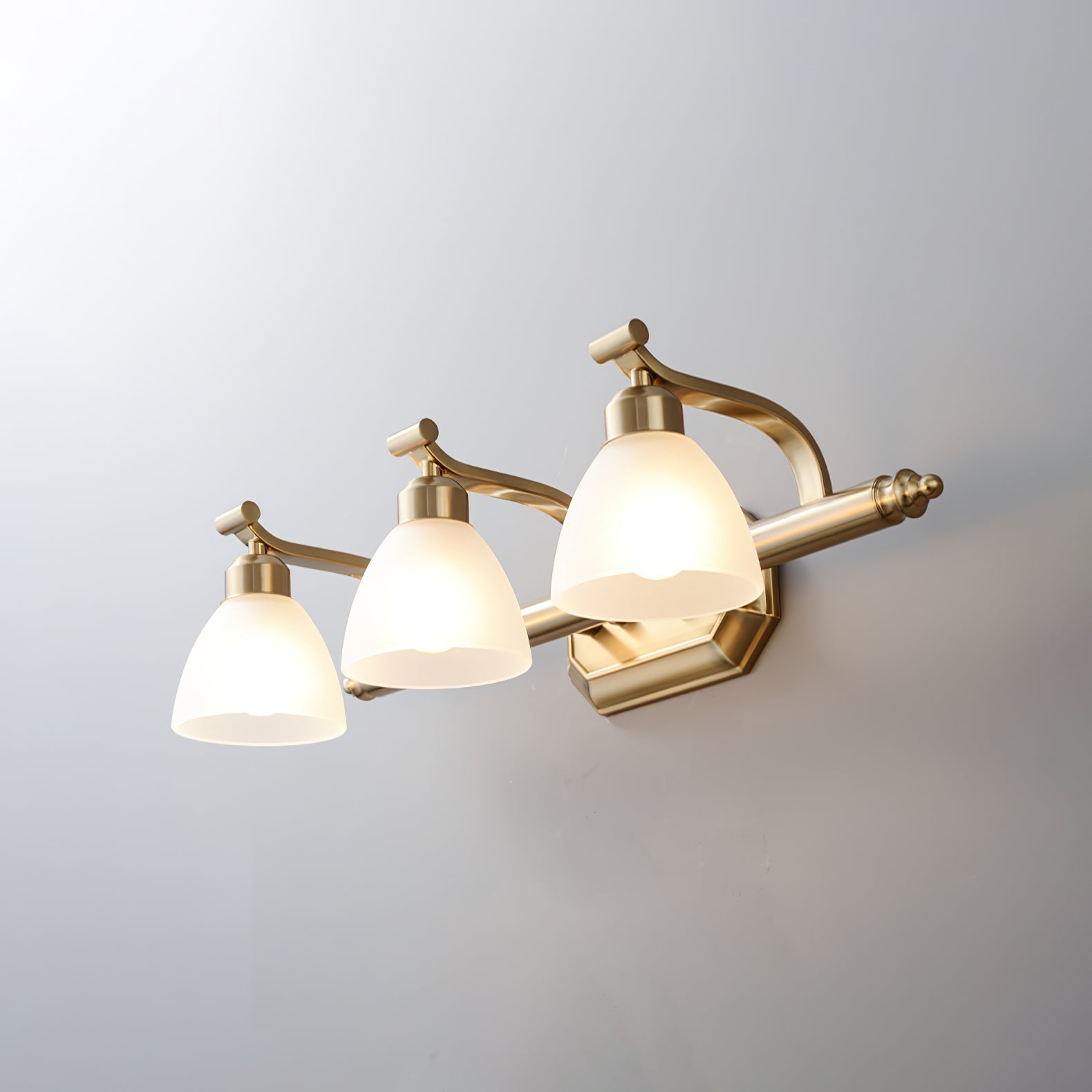 Colaeus Classic Art Bath Glass Wall Light-Neutral Decor