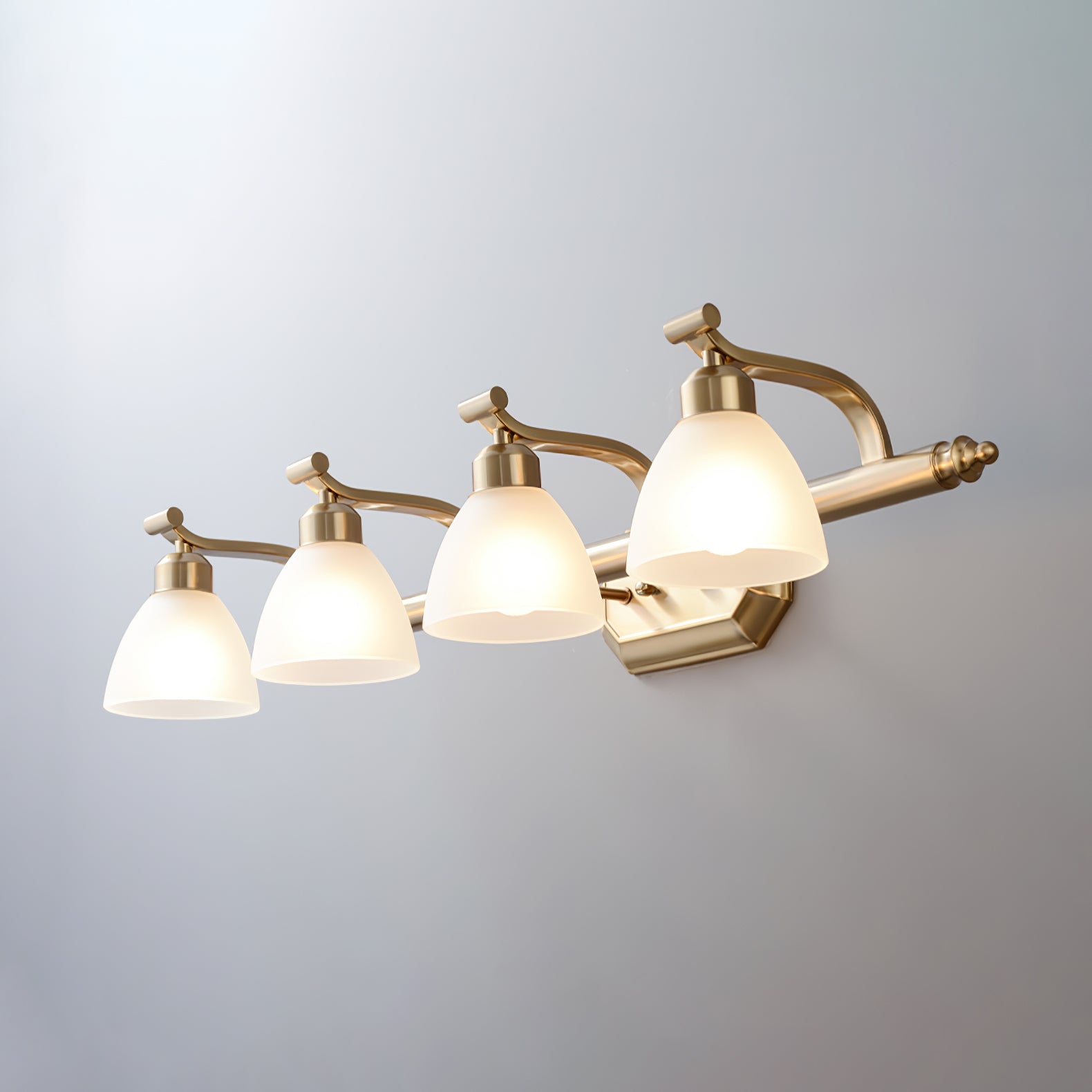 Colaeus Classic Art Bath Glass Wall Light-Neutral Decor