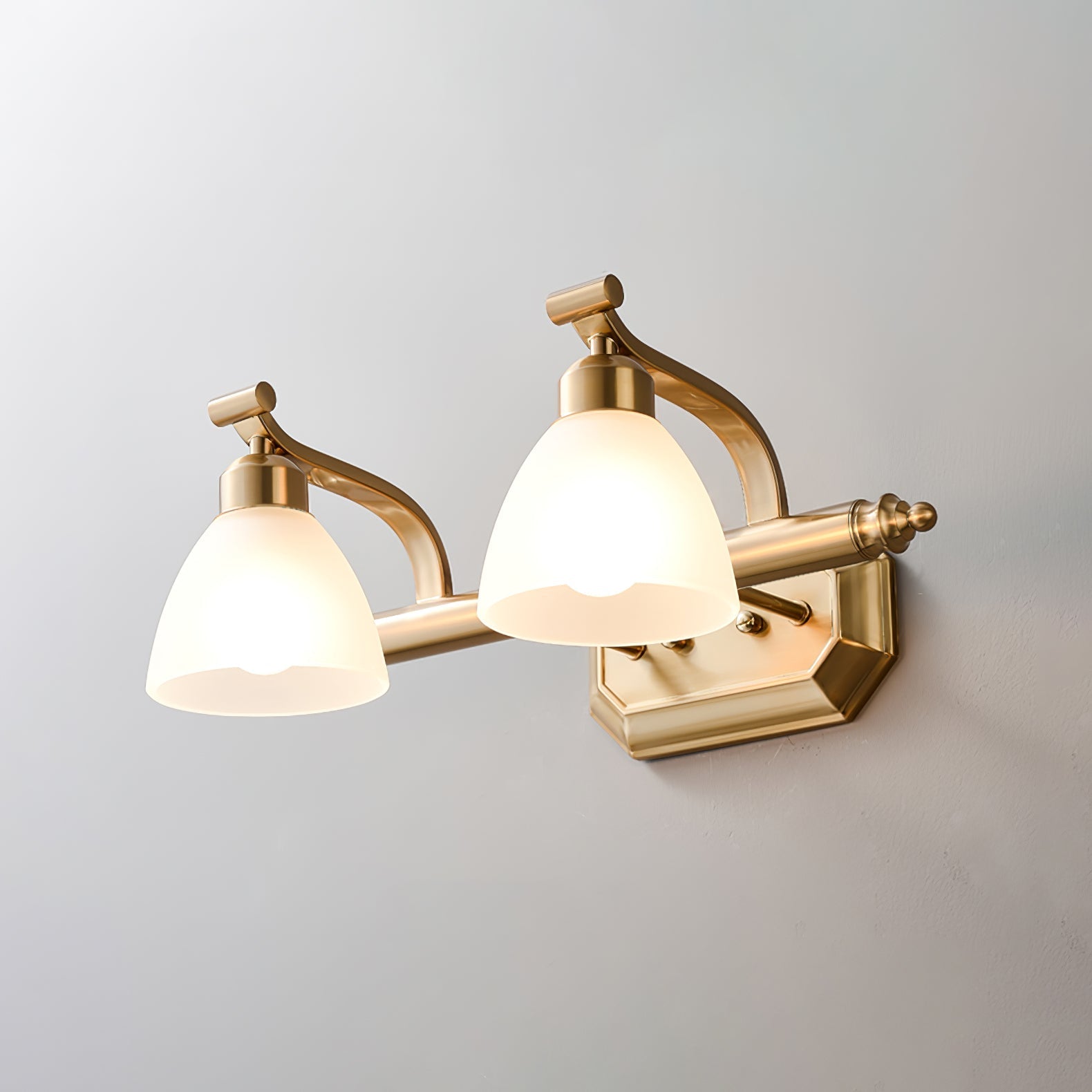 Colaeus Classic Art Bath Glass Wall Light-Neutral Decor