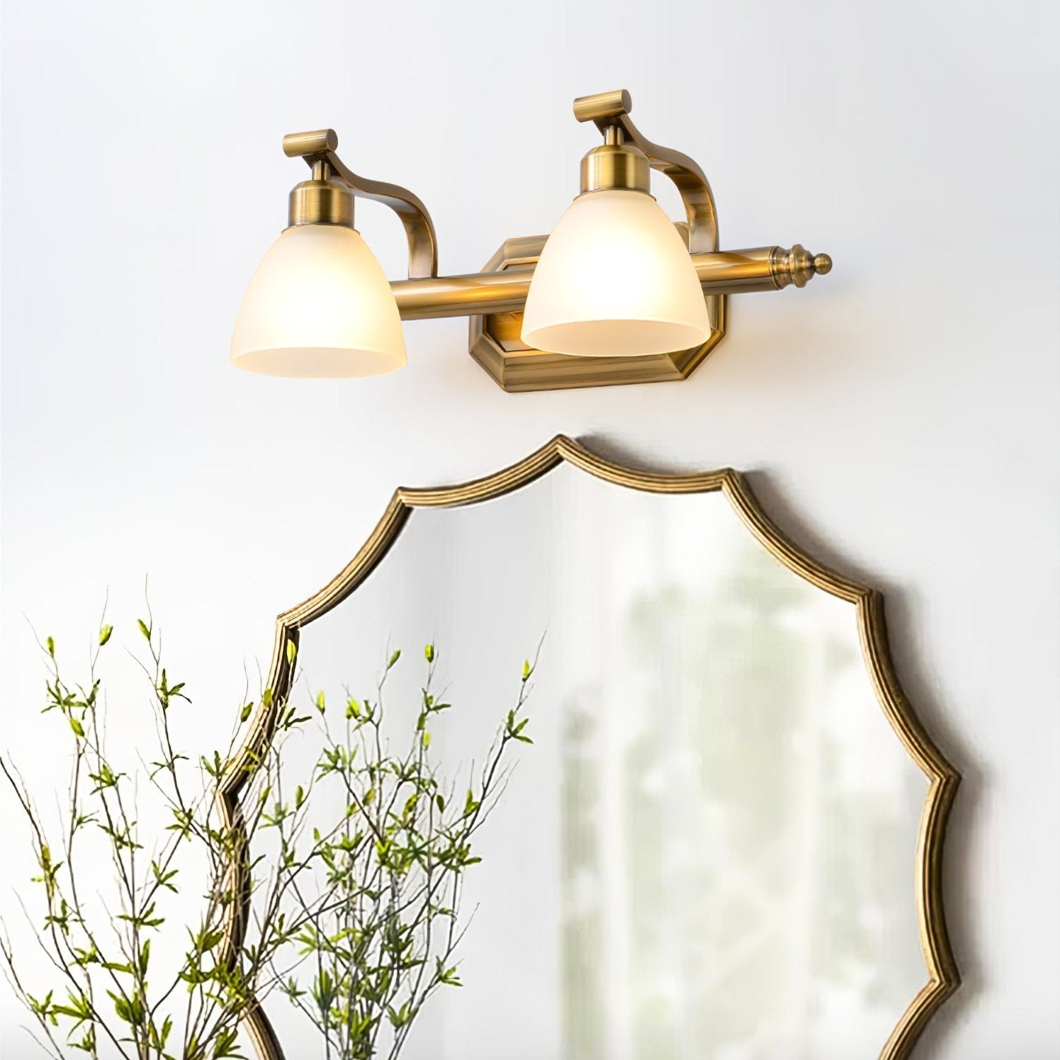 Colaeus Classic Art Bath Glass Wall Light-Neutral Decor