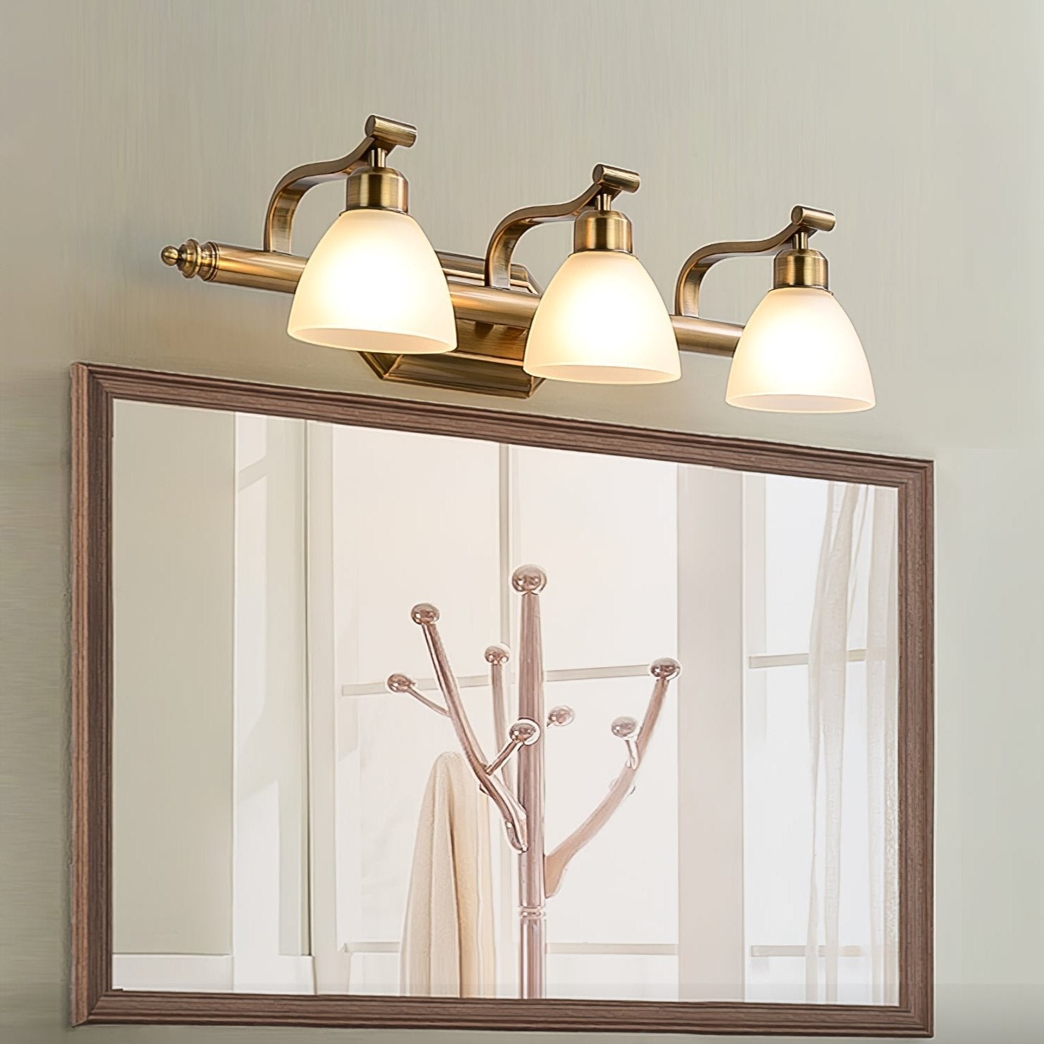 Colaeus Classic Art Bath Glass Wall Light-Neutral Decor