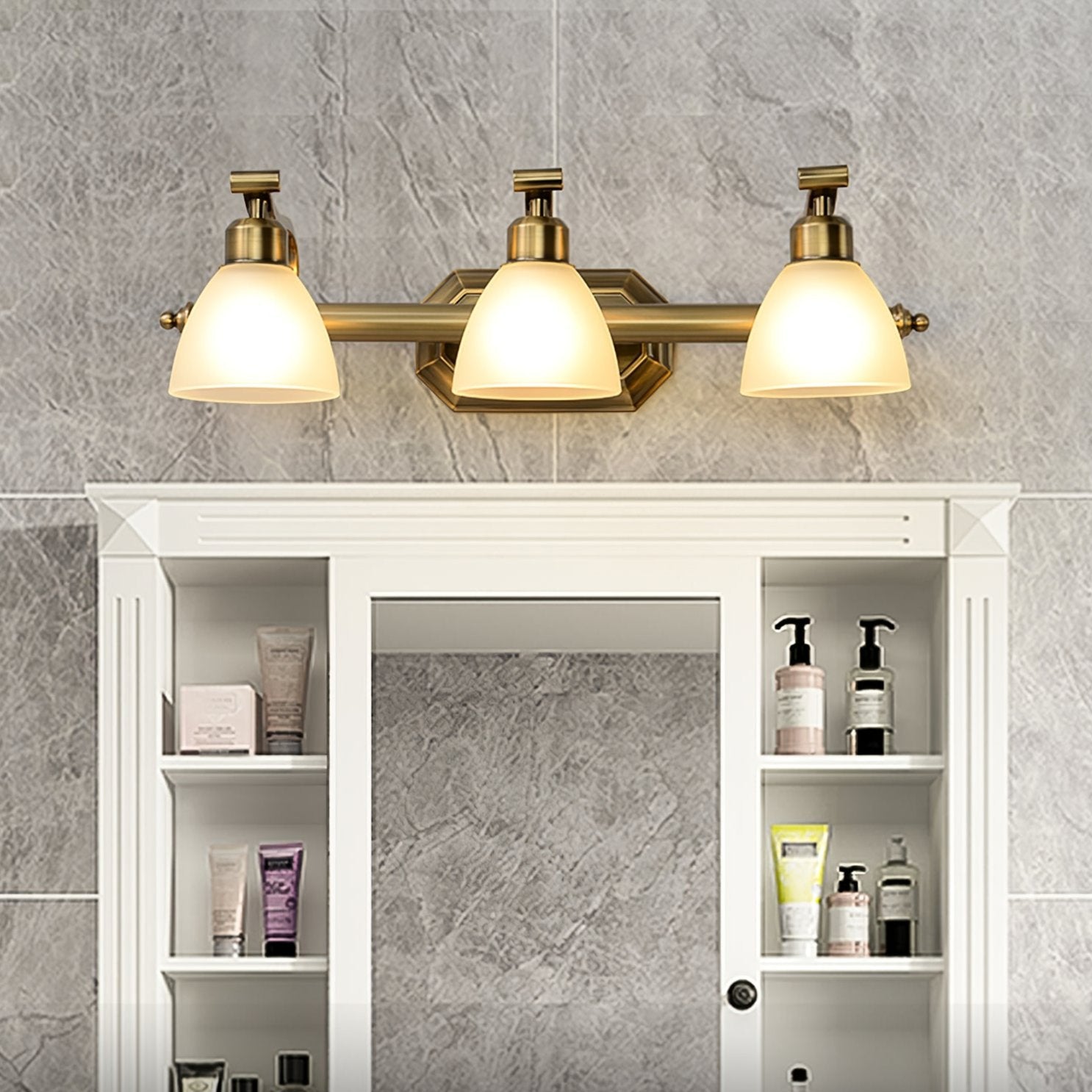 Colaeus Classic Art Bath Glass Wall Light-Neutral Decor