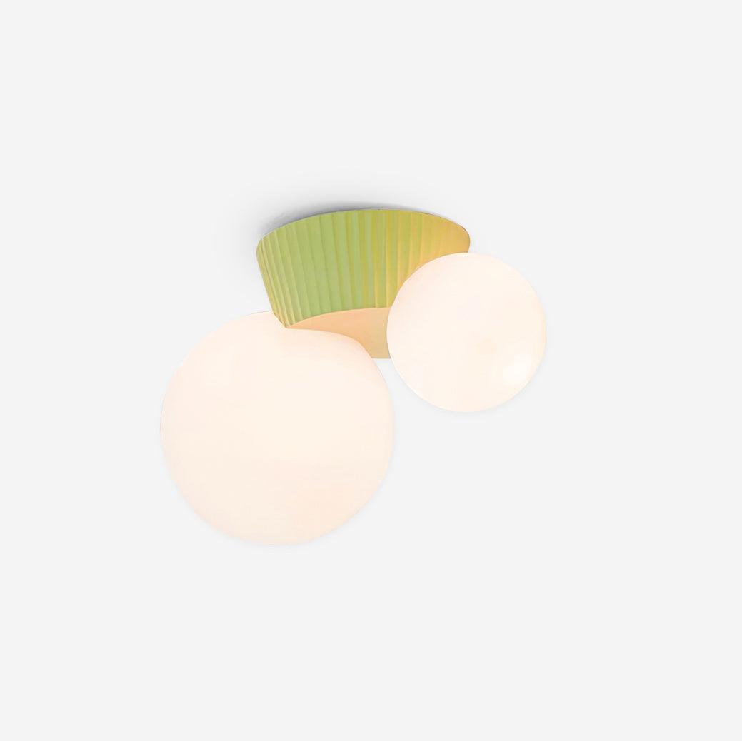 Tovae Ceiling Light Playful Asymmetry with Dual Frosted Glass Globes-Neutral Decor