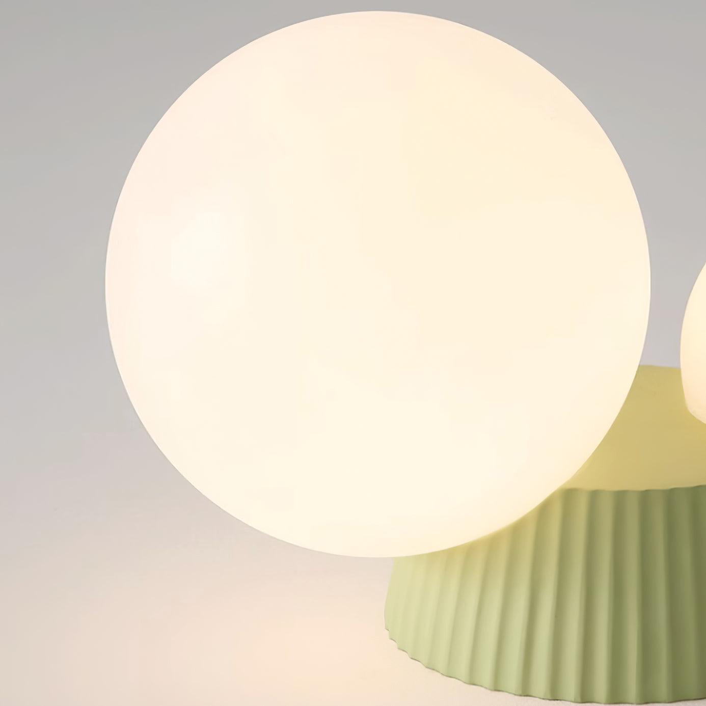 Ceiling Light  Playful Asymmetry with Dual Frosted Glass Globes
