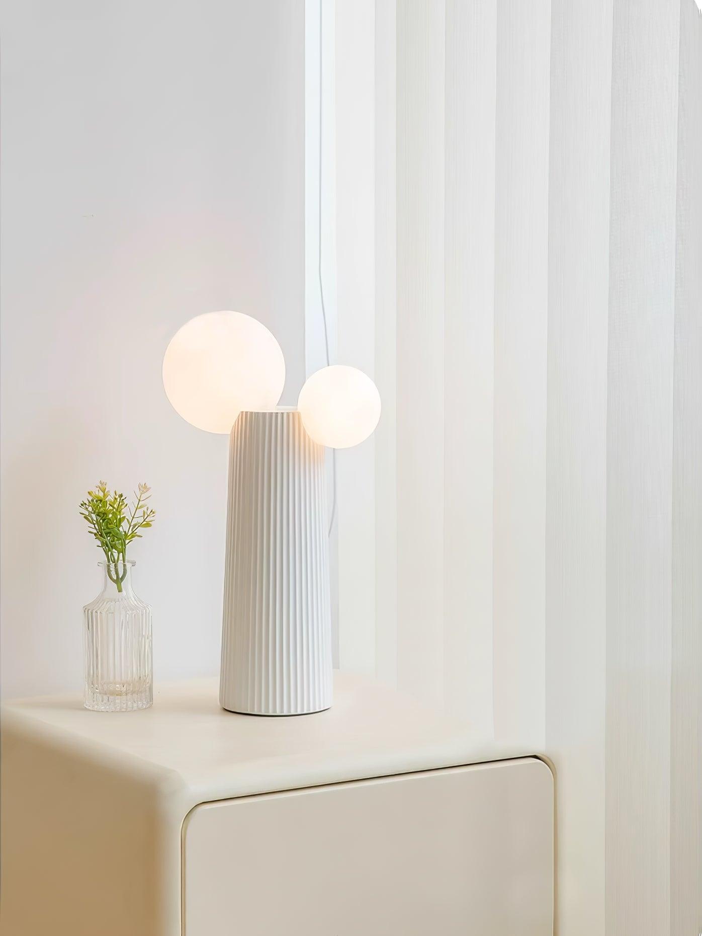 Zenithre Resin Plastic Table Lamp-Neutral Decor