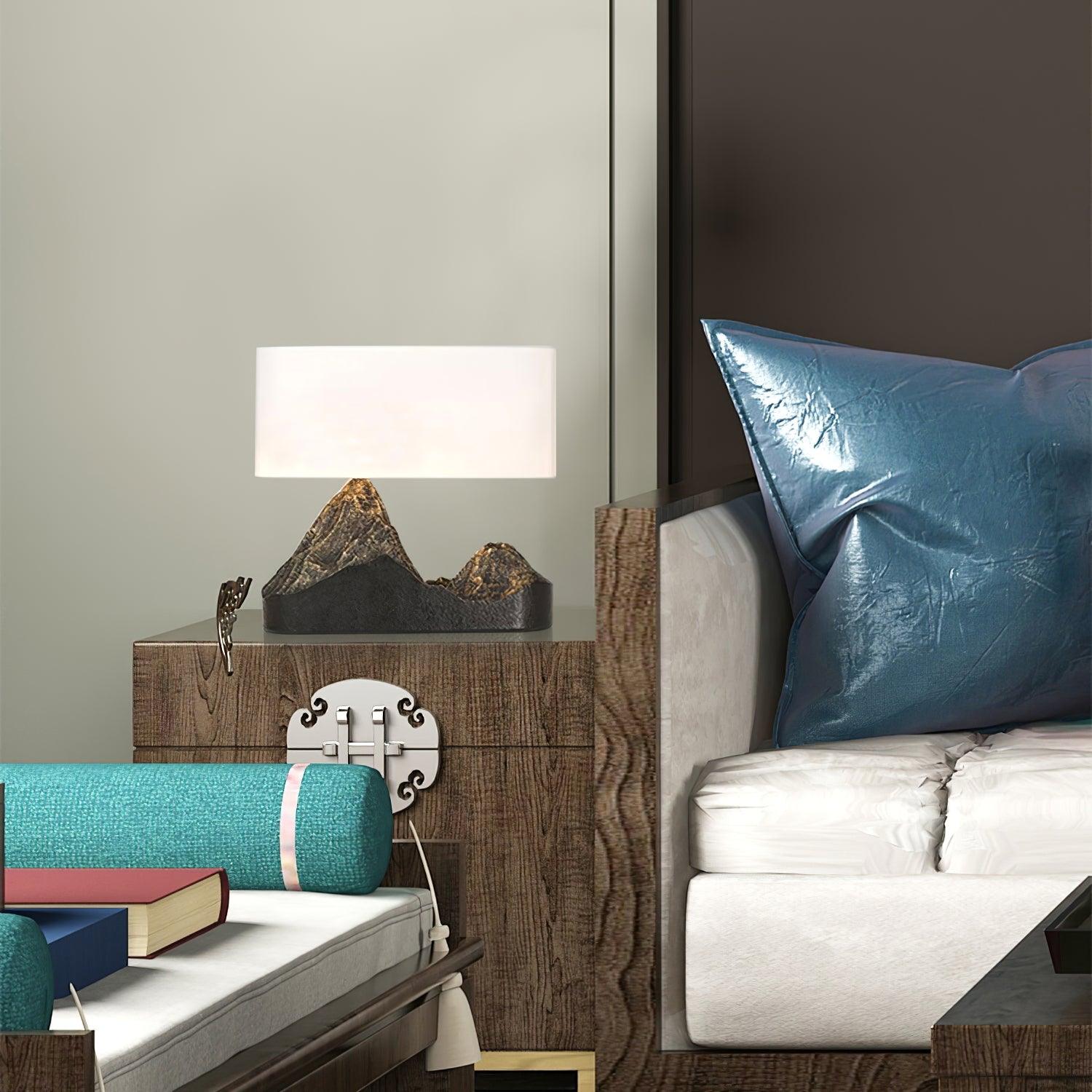 Della Natural Resin Table Lamp-Neutral Decor