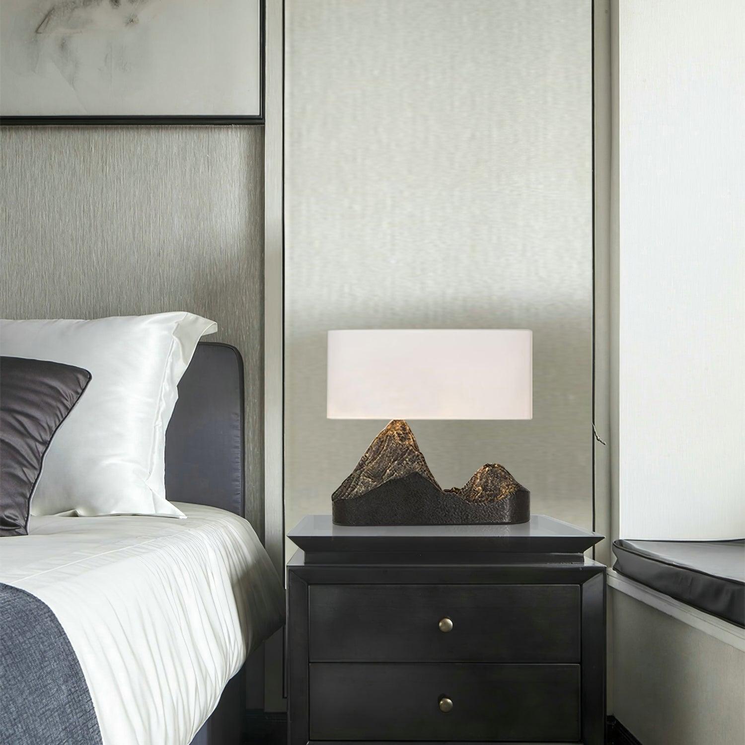 Della Natural Resin Table Lamp-Neutral Decor