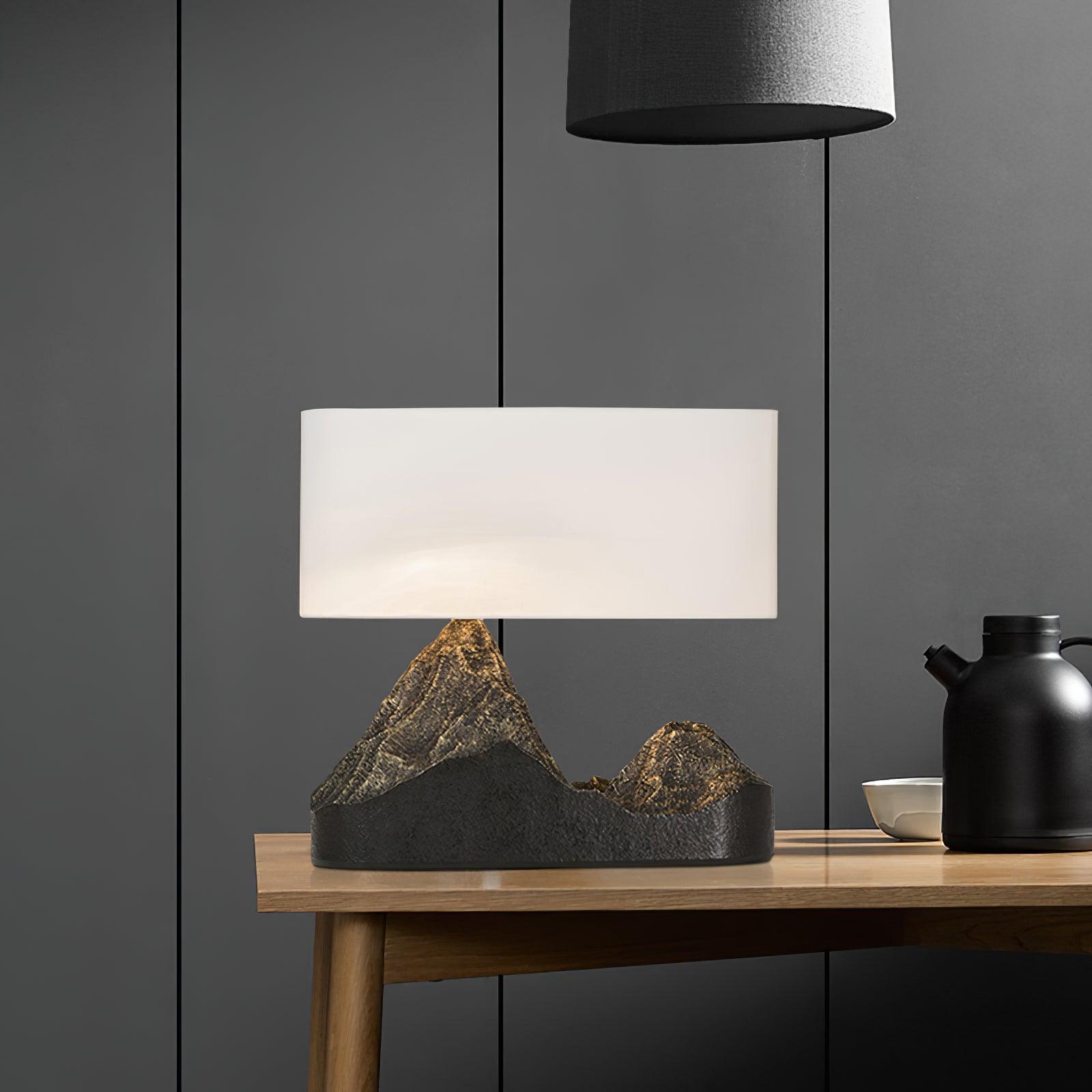 Della Natural Resin Table Lamp-Neutral Decor