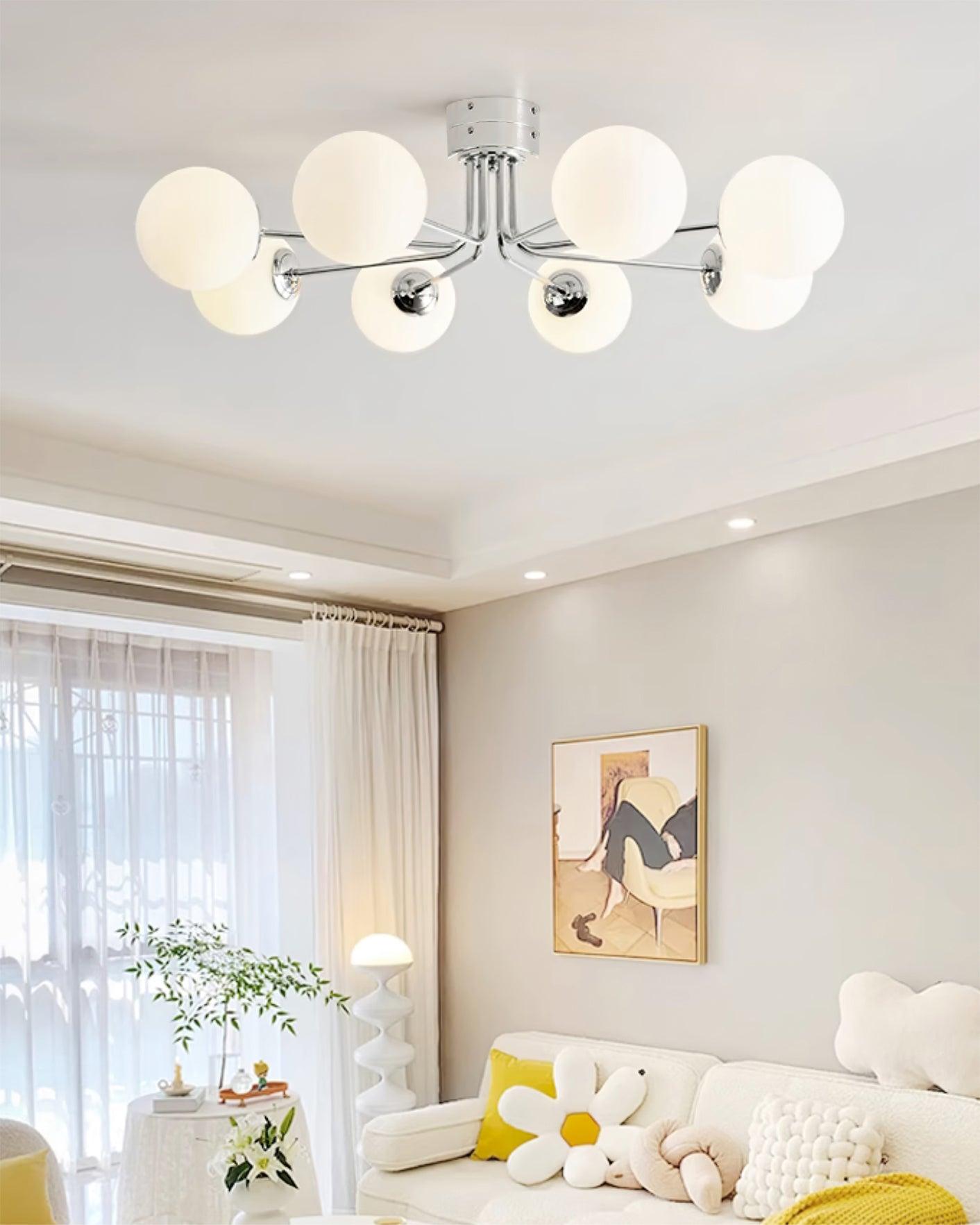 Othien Ceiling Lamp Gold White Globe-Neutral Decor