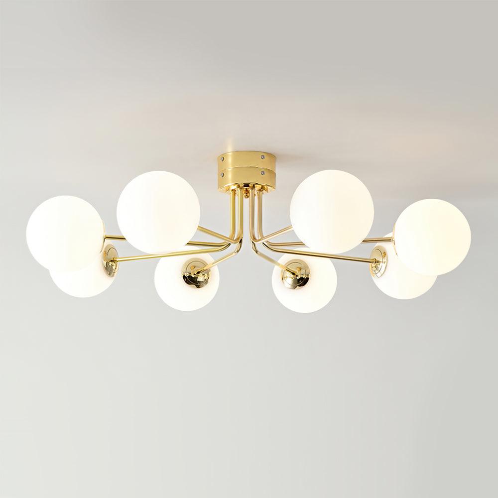 Othien Ceiling Lamp Gold White Globe-Neutral Decor