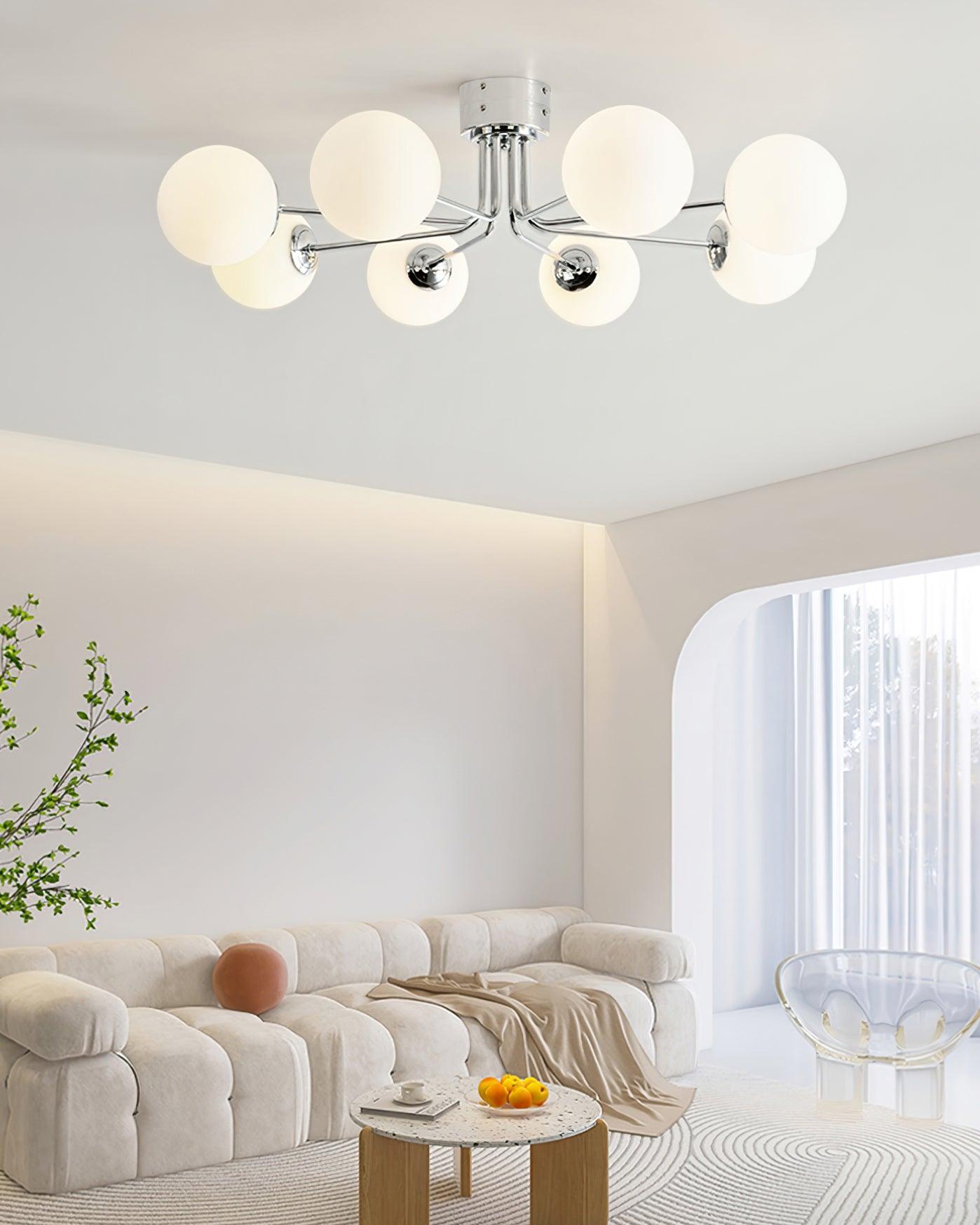 Othien Ceiling Lamp Gold White Globe-Neutral Decor
