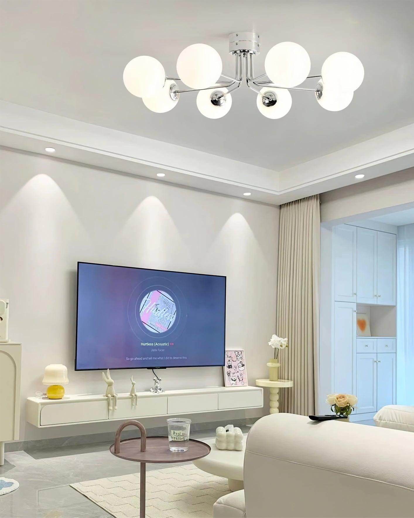 Othien Ceiling Lamp Gold White Globe-Neutral Decor