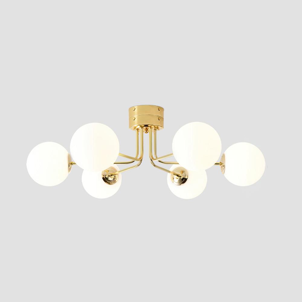 Othien Ceiling Lamp Gold White Globe-Neutral Decor