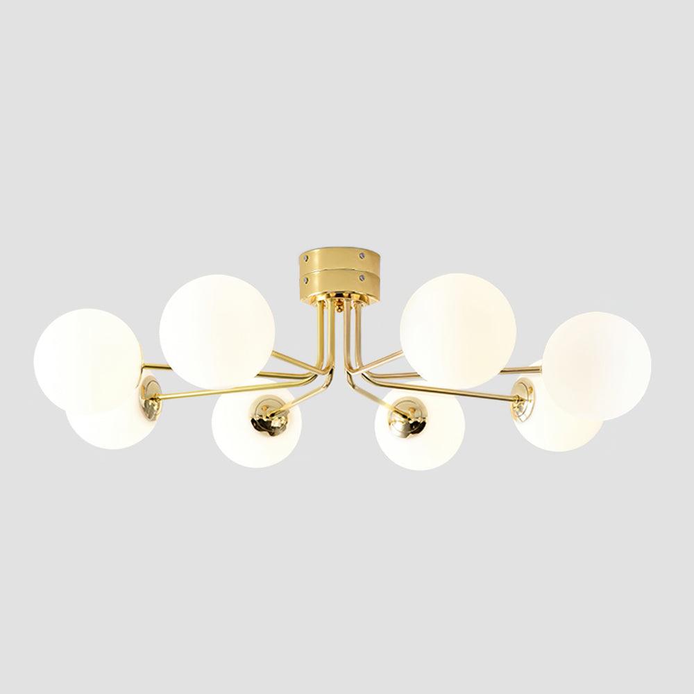 Othien Ceiling Lamp Gold White Globe-Neutral Decor