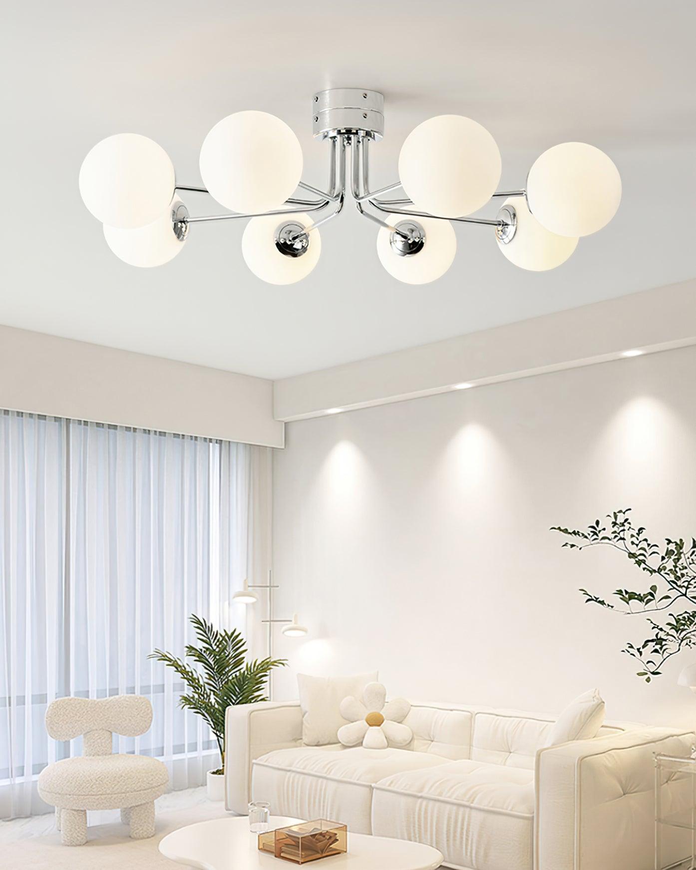 Othien Ceiling Lamp Gold White Globe-Neutral Decor