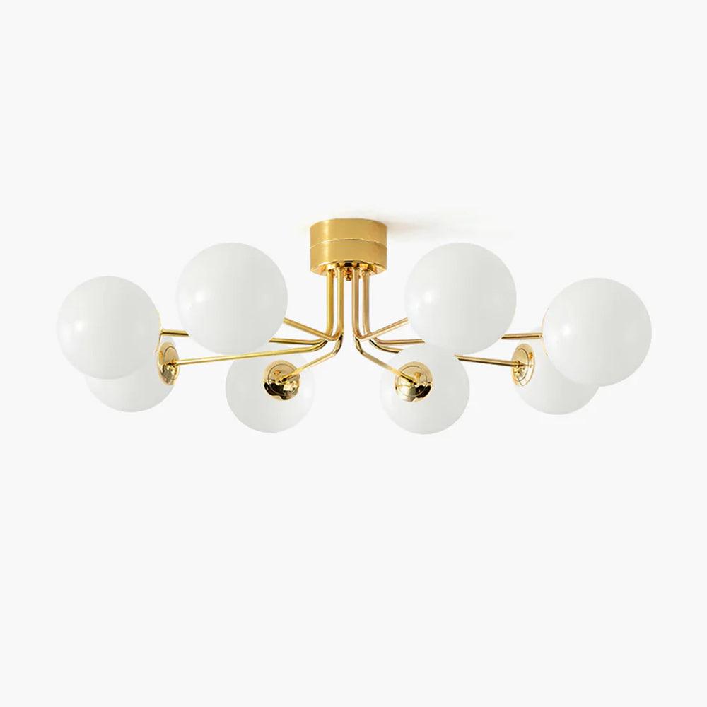 Othien Ceiling Lamp Gold White Globe-Neutral Decor