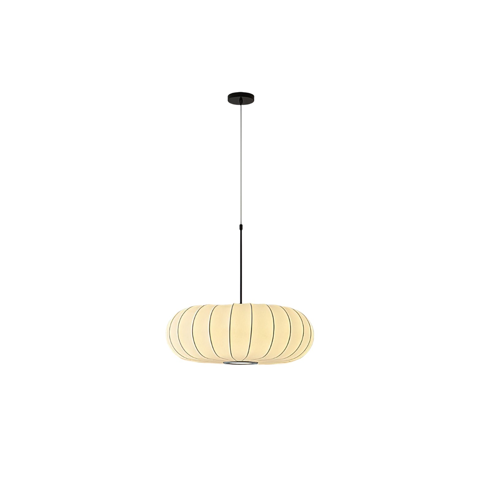 Lantern Silk Pendant Lamp-Neutral Decor