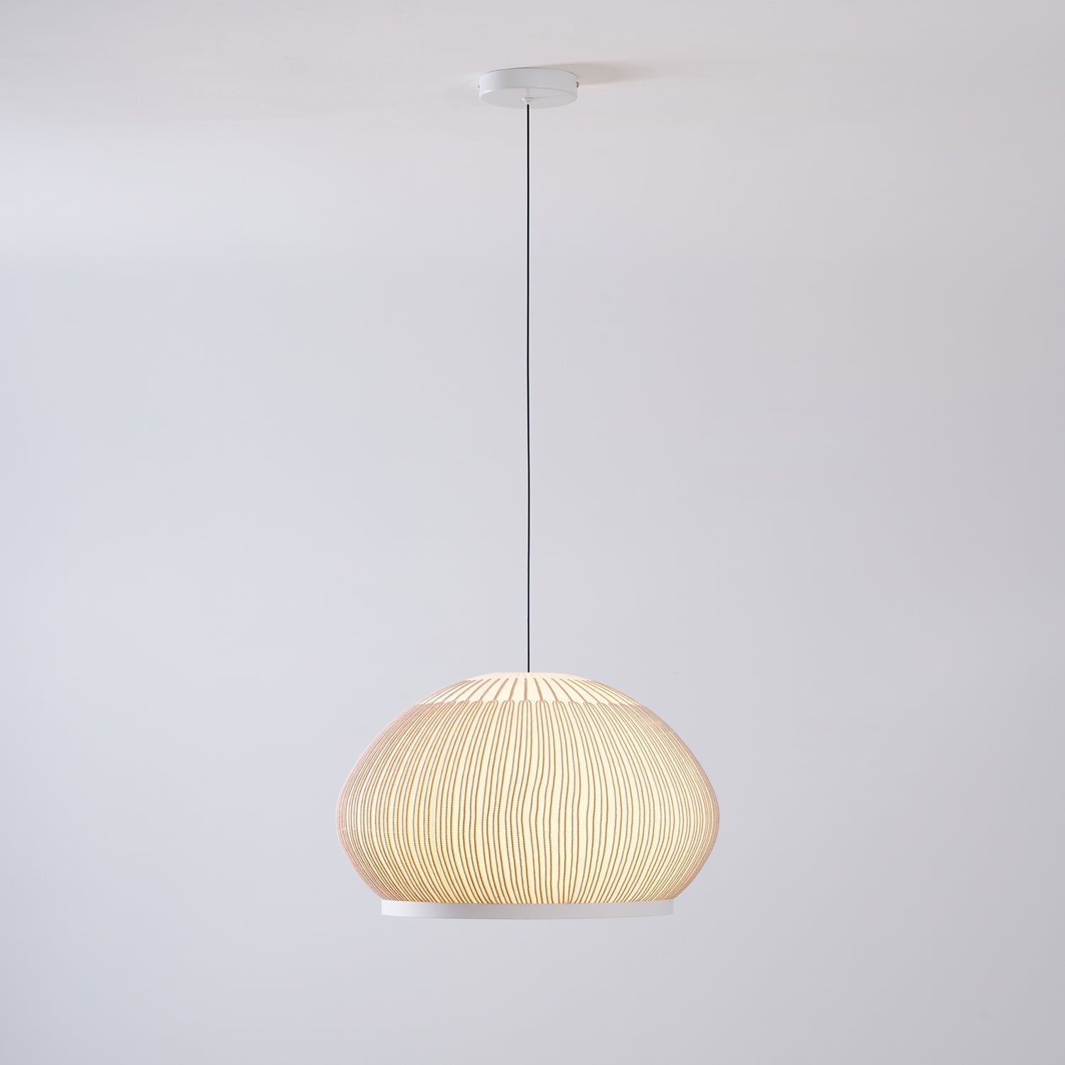 Blythe Minimalist Fabric Pendant Light-Neutral Decor